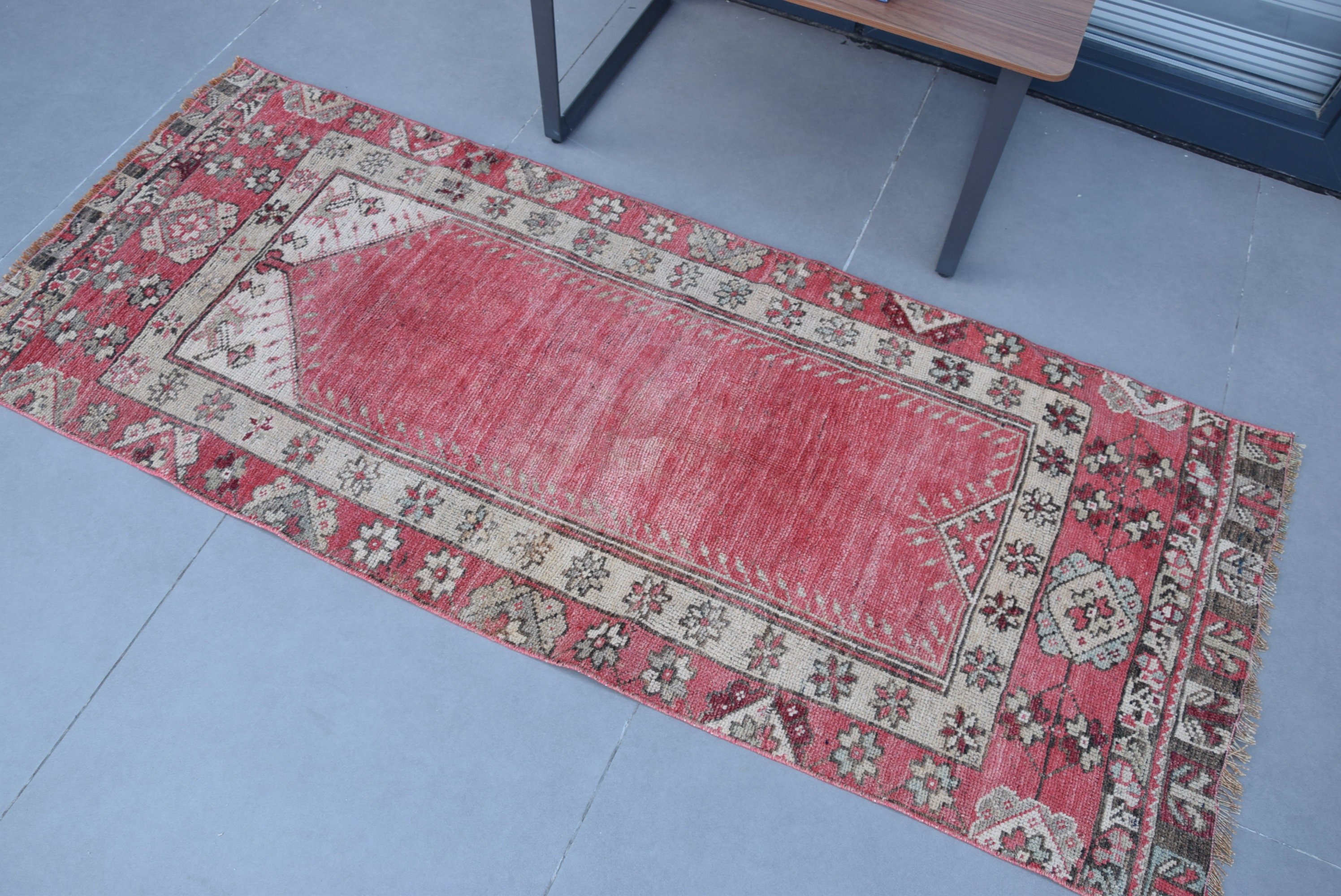 Vintage Rug, Kitchen Rugs, Turkish Rug, Red Moroccan Rug, Rugs for Corridor, Stair Rug, Home Decor Rug, 2.4x6.1 ft Runner Rug, Cool Rug