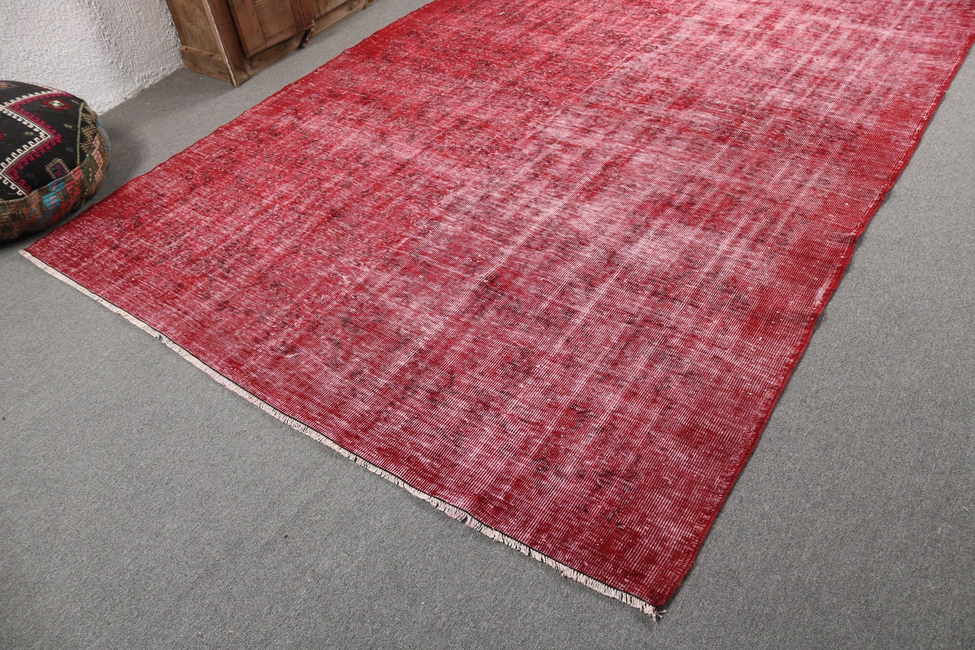 Red Neutral Rugs, Vintage Rugs, Home Decor Rugs, Moroccan Rugs, Tribal Rug, 7.1x10.2 ft Oversize Rug, Turkish Rugs, Oversize Vintage Rugs