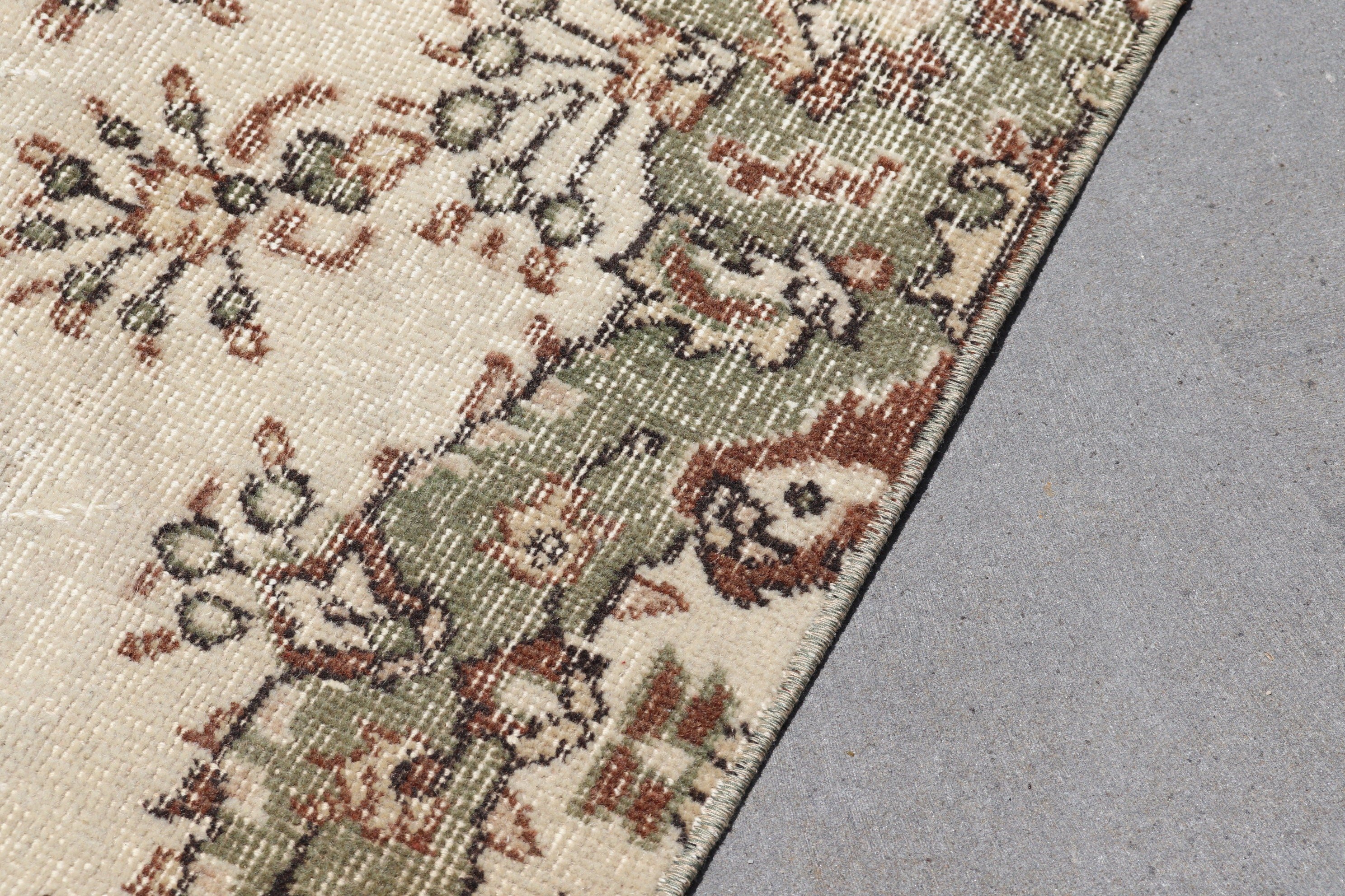 Wool Rugs, Cool Rug, Turkish Rug, Rugs for Dining Room, Vintage Rugs, 3.6x6.7 ft Area Rug, Turkey Rug, Kitchen Rug, Beige Bedroom Rug