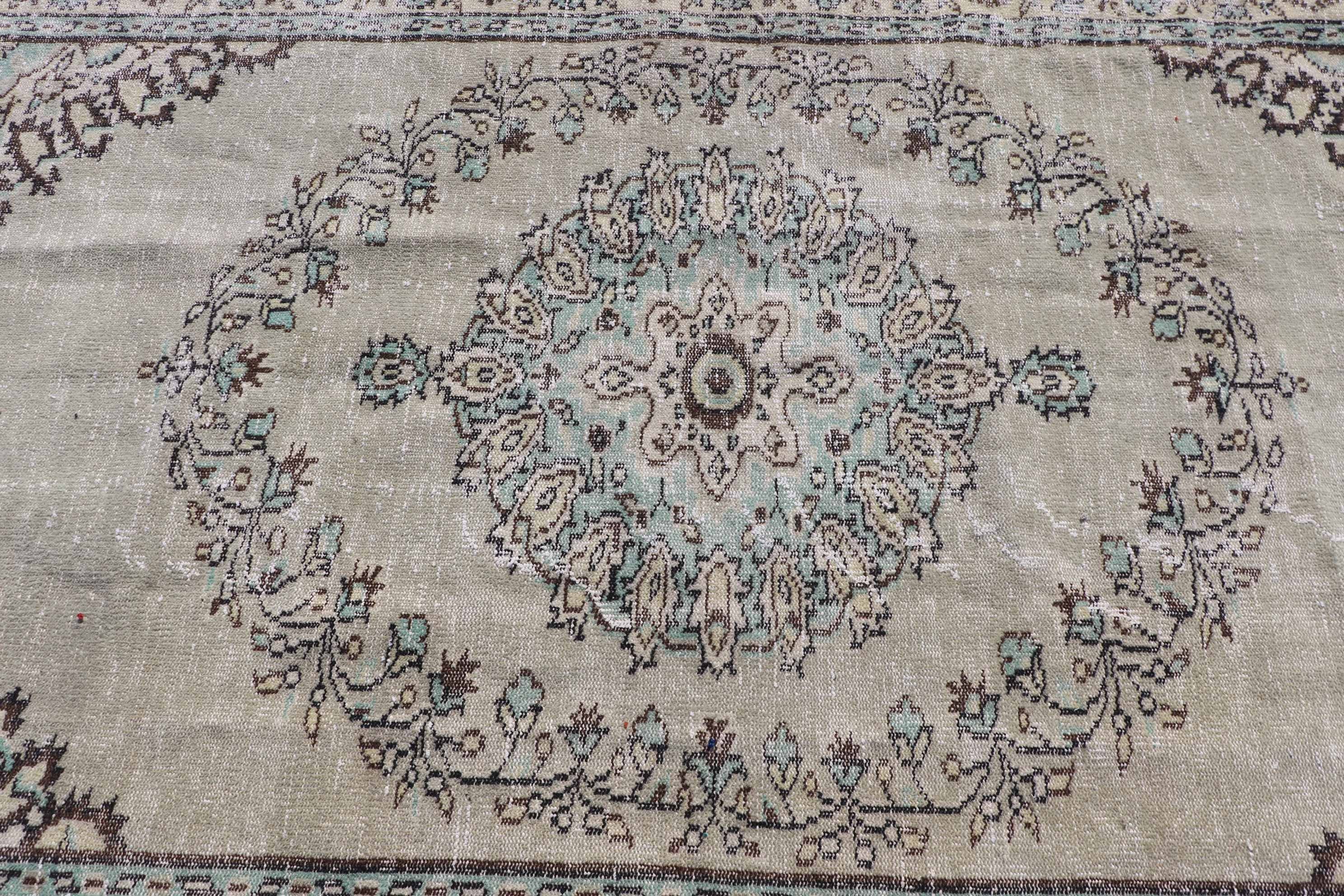 5x9 ft Large Rug, Vintage Rug, Antique Rug, Green Bedroom Rugs, Dining Room Rugs, Floor Rug, Turkish Rug, Designer Rugs, Living Room Rug