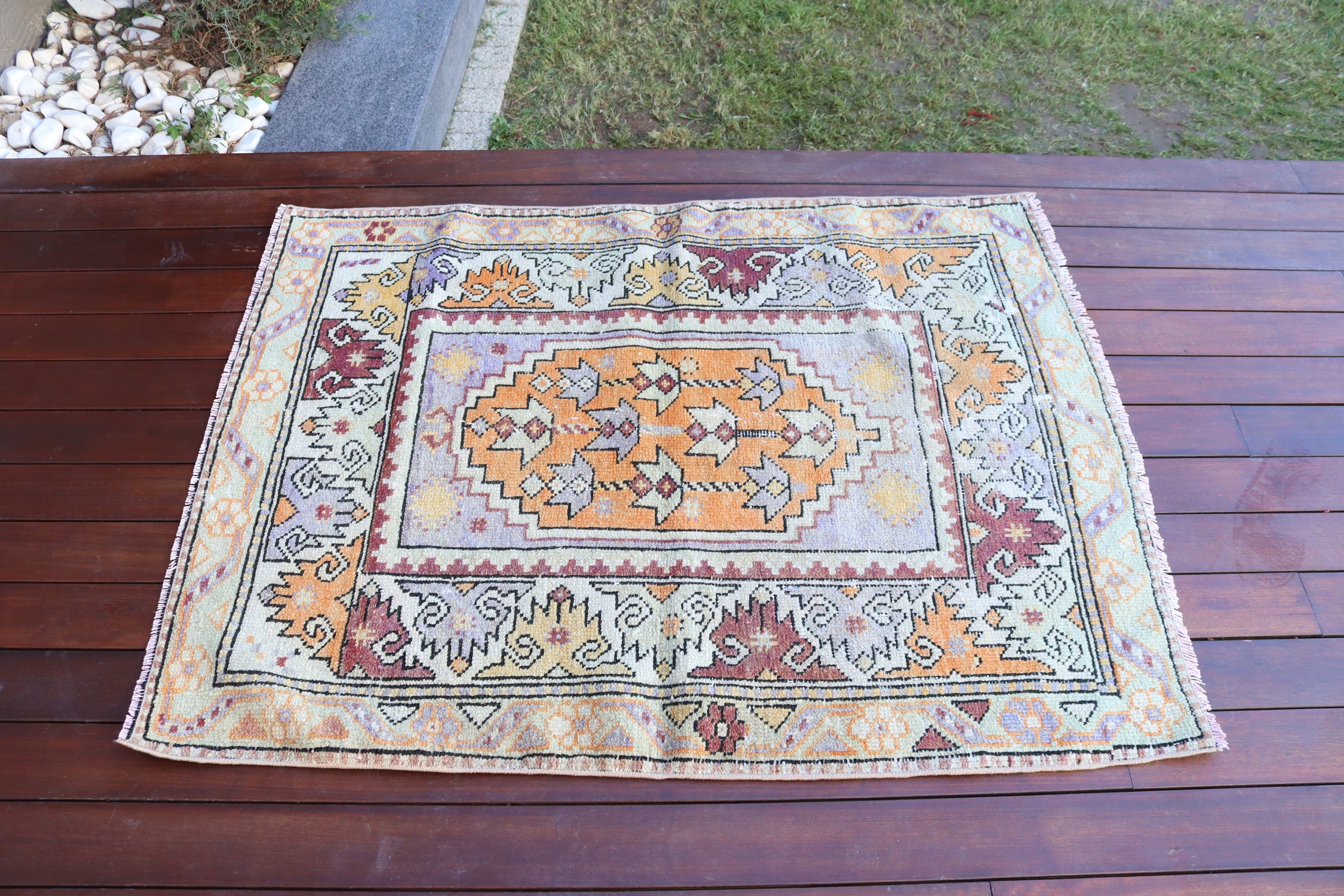 Giriş Halıları, Turuncu Düz Dokuma Halı, Mutfak Halısı, Türk Halıları, Geometrik Halı, 3,1x4,1 ft Küçük Halı, Aztek Halısı, Çocuk Halıları, Vintage Halılar