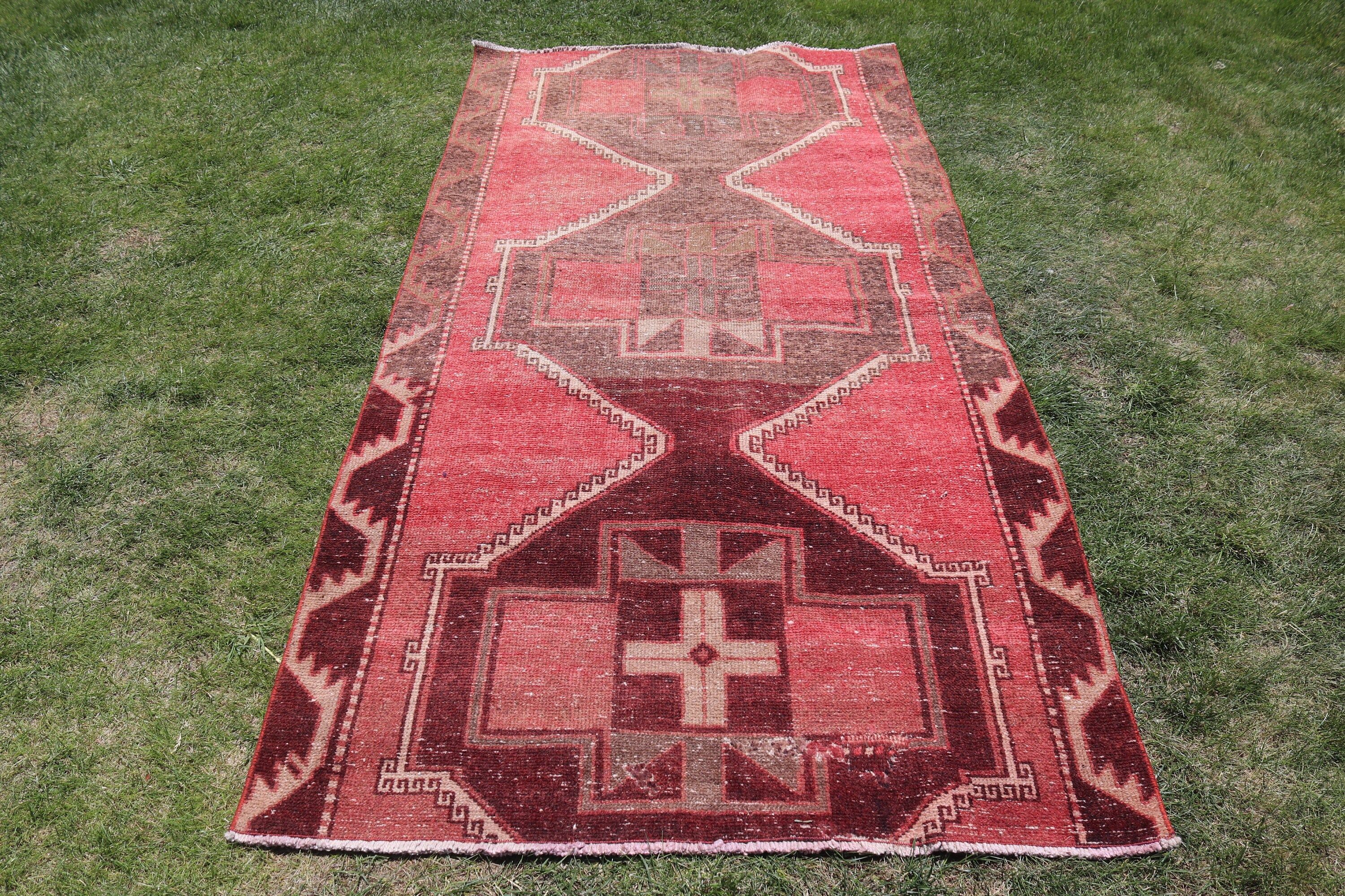 Cool Rugs, Pink  3.9x7.7 ft Area Rug, Turkish Rugs, Vintage Rug, Anatolian Rug, Nursery Rug, Kitchen Rugs, Traditional Rug