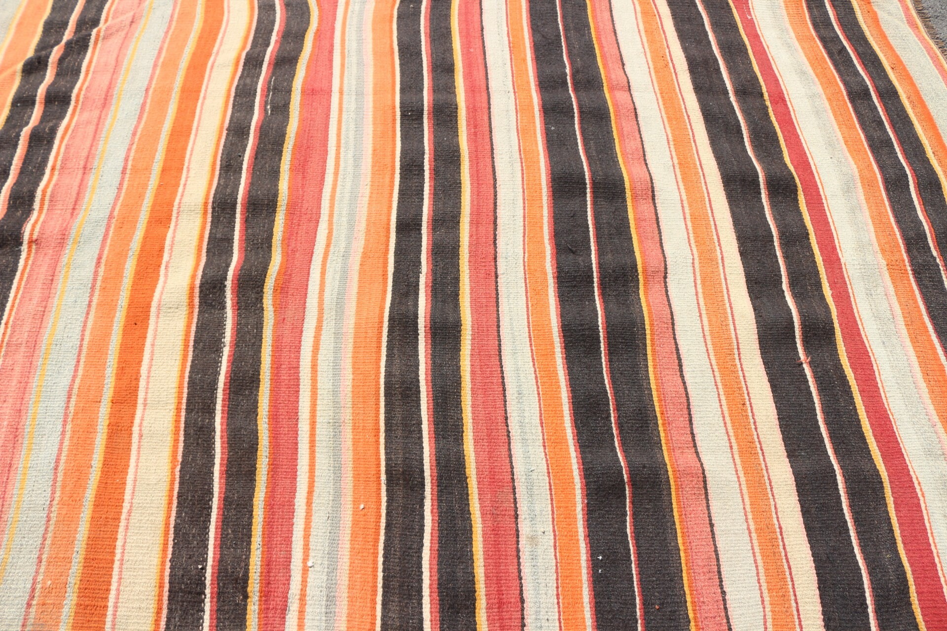 Kilim, Kahverengi Havalı Halılar, Anadolu Halısı, 5.6x8.2 ft Büyük Halı, Türk Halısı, Mutfak Halısı, Salon Halıları, Vintage Halılar, Sanat Halısı, Oturma Odası Halısı