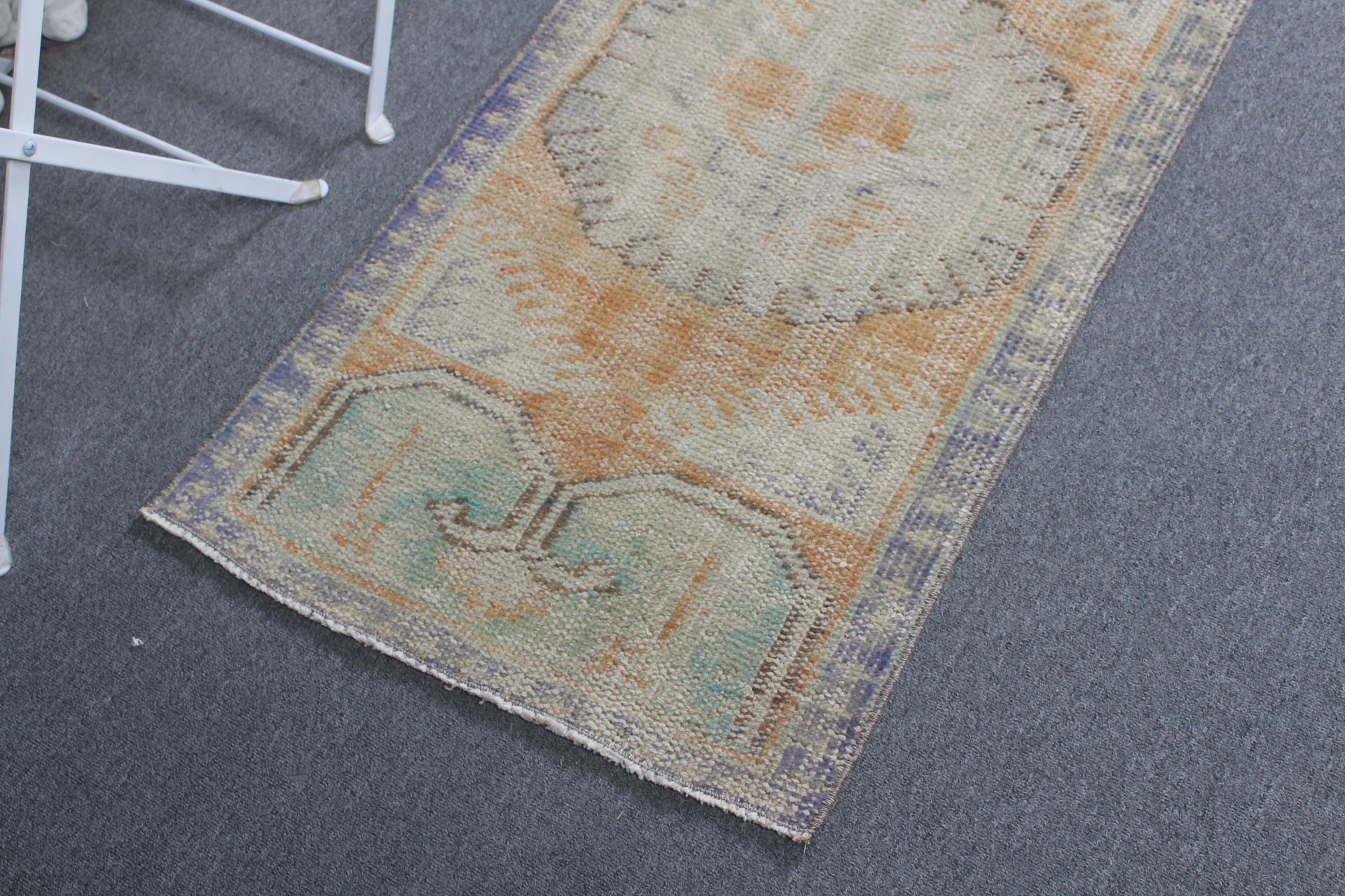 Bedroom Rug, Car Mat Rug, Organic Rugs, Vintage Rug, Home Decor Rug, Turkish Rugs, Antique Rug, Orange Oriental Rugs, 1.9x3.7 ft Small Rug