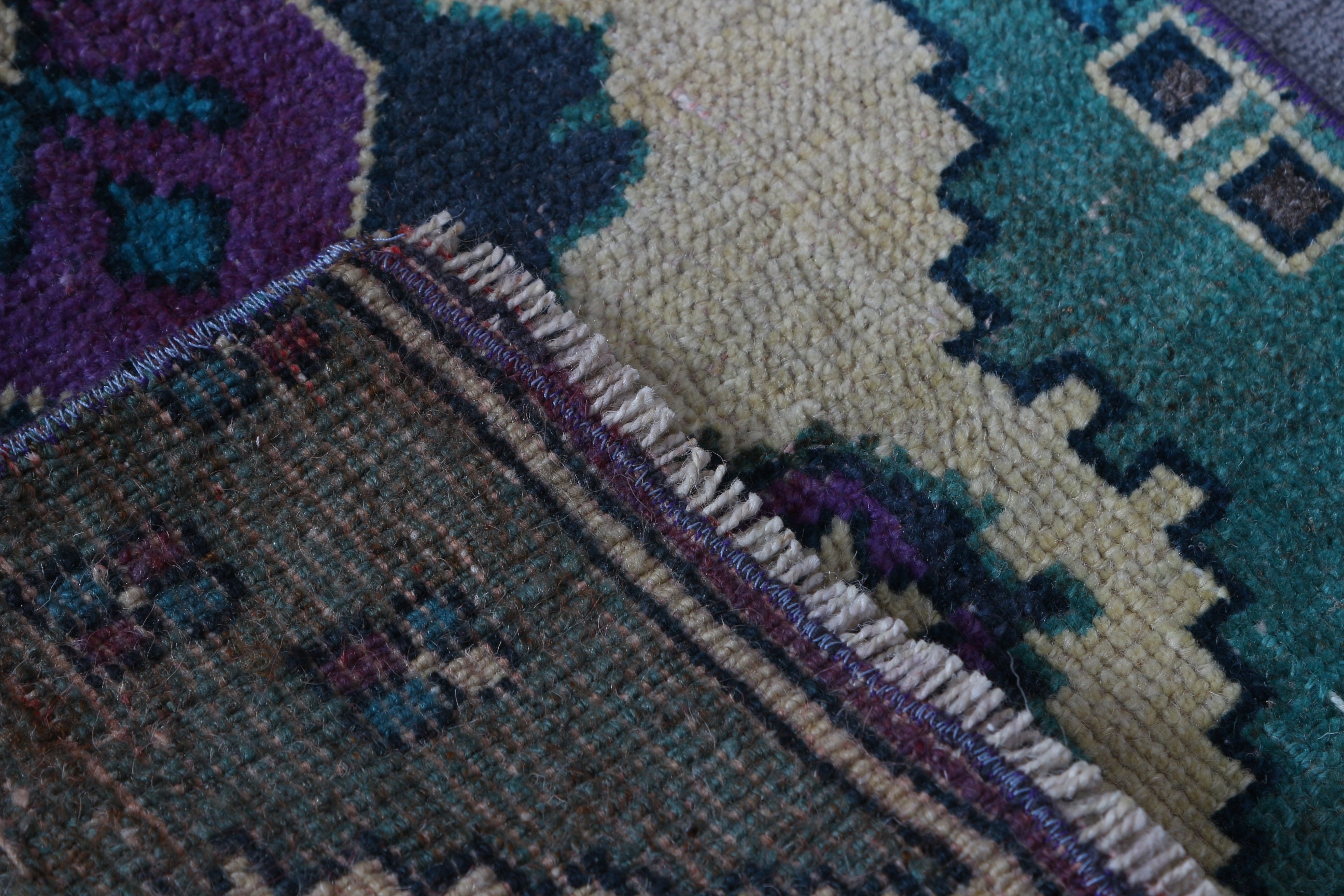 1.3x3.1 ft Small Rug, Office Rugs, Purple Floor Rugs, Turkish Rug, Nursery Rug, Oriental Rug, Bathroom Rugs, Vintage Rug