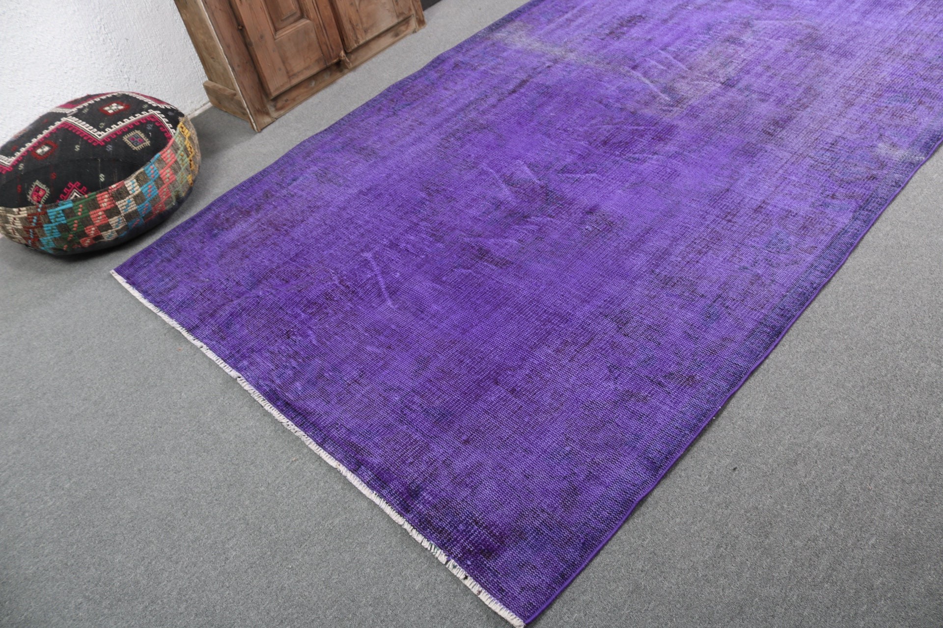 Turkish Rug, Vintage Rugs, 5.4x9.3 ft Large Rugs, Purple Wool Rugs, Wool Rugs, Dining Room Rug, Statement Rug, Ethnic Rug, Living Room Rug