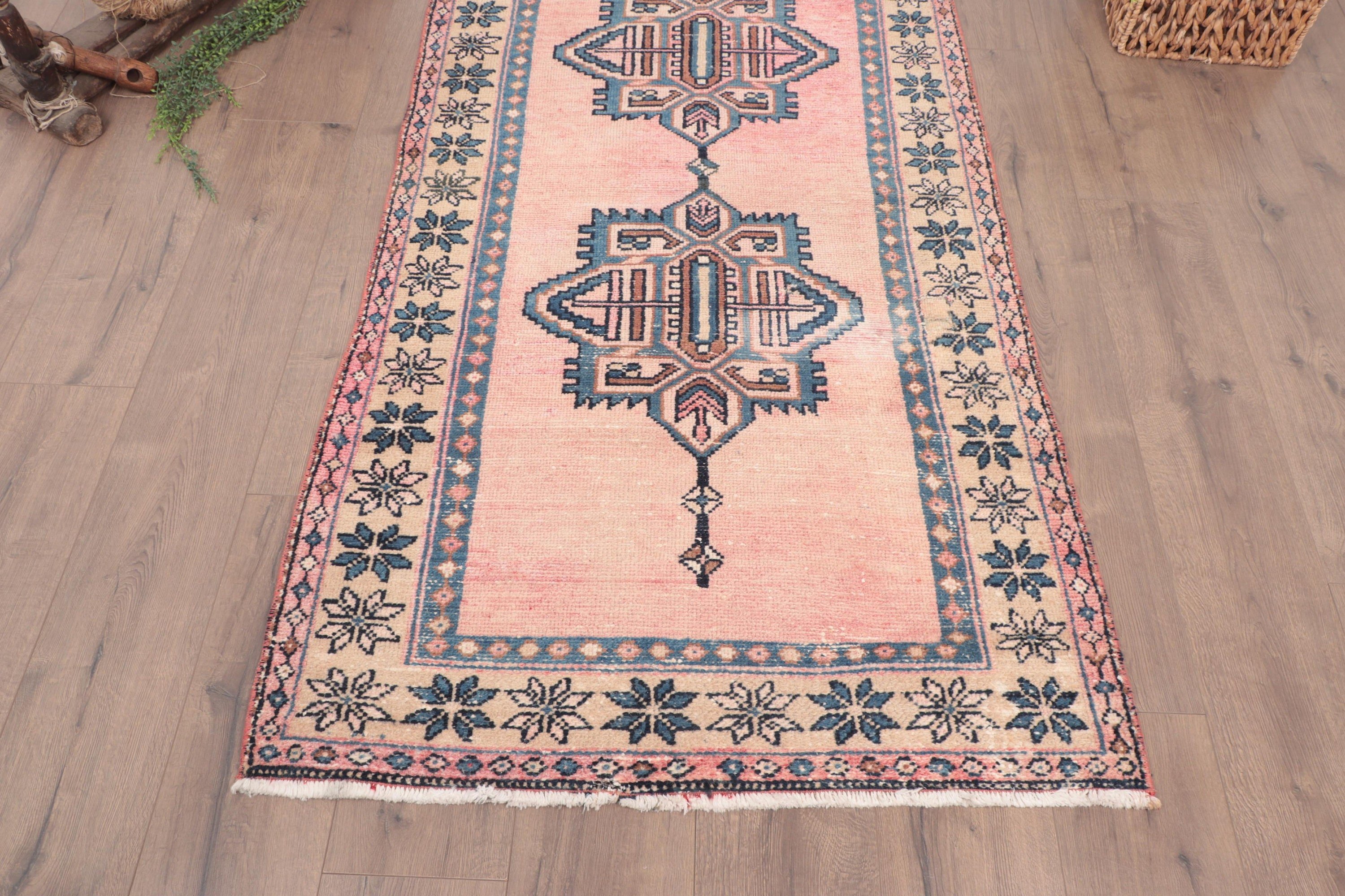 Turkish Rugs, Bedroom Rugs, Neutral Rug, Vintage Rug, Pink Home Decor Rugs, 3.2x6.1 ft Accent Rug, Rugs for Entry, Boho Rugs, Geometric Rug