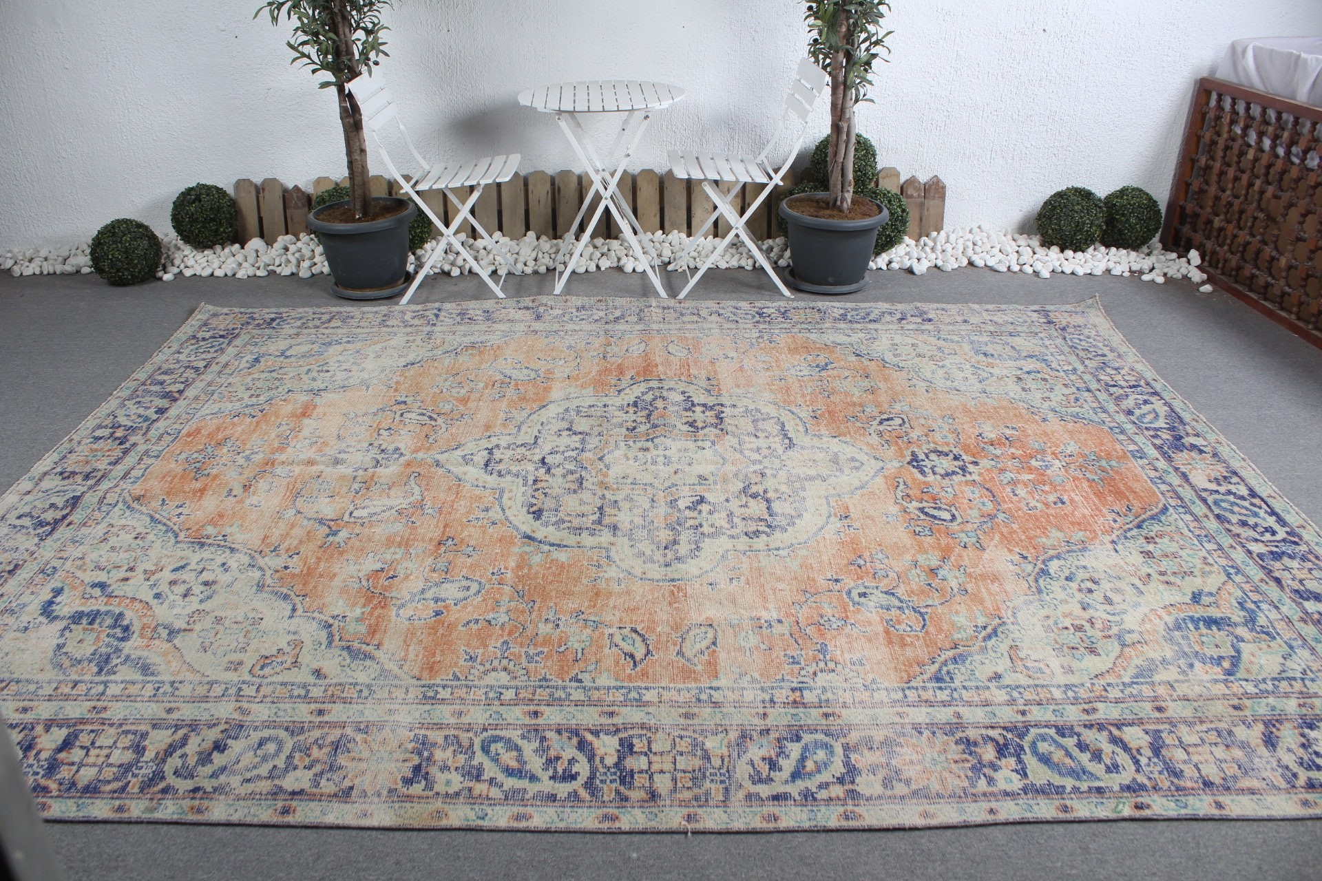 Old Rugs, Dining Room Rug, Vintage Rug, Oriental Rugs, 8.2x10.7 ft Oversize Rug, Turkish Rug, Orange Antique Rug, Salon Rug