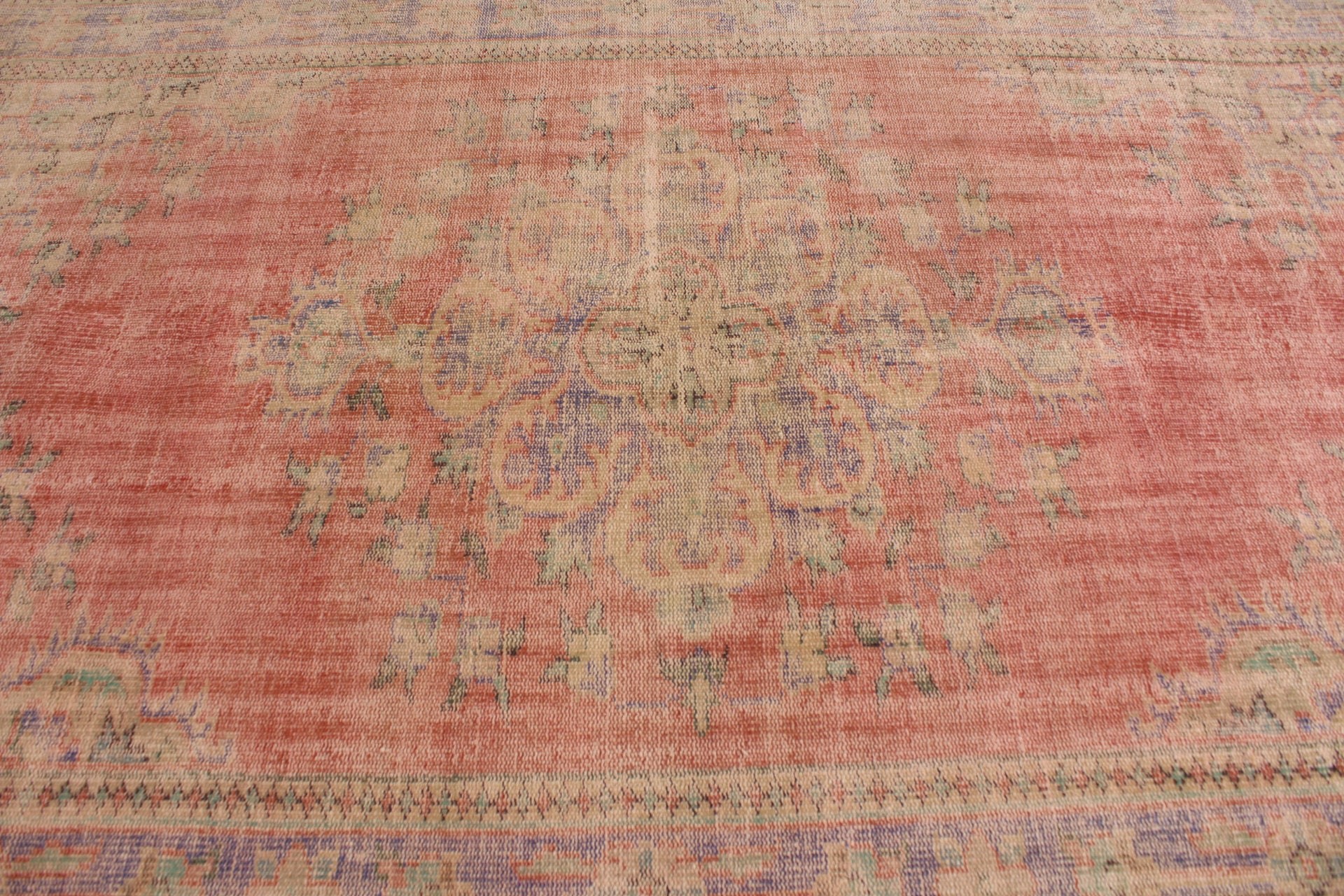 Red Oushak Rugs, Wedding Rugs, Turkish Rugs, Moroccan Rug, Vintage Rugs, Bedroom Rug, Home Decor Rug, Dining Room Rug, 5.8x9.7 ft Large Rug