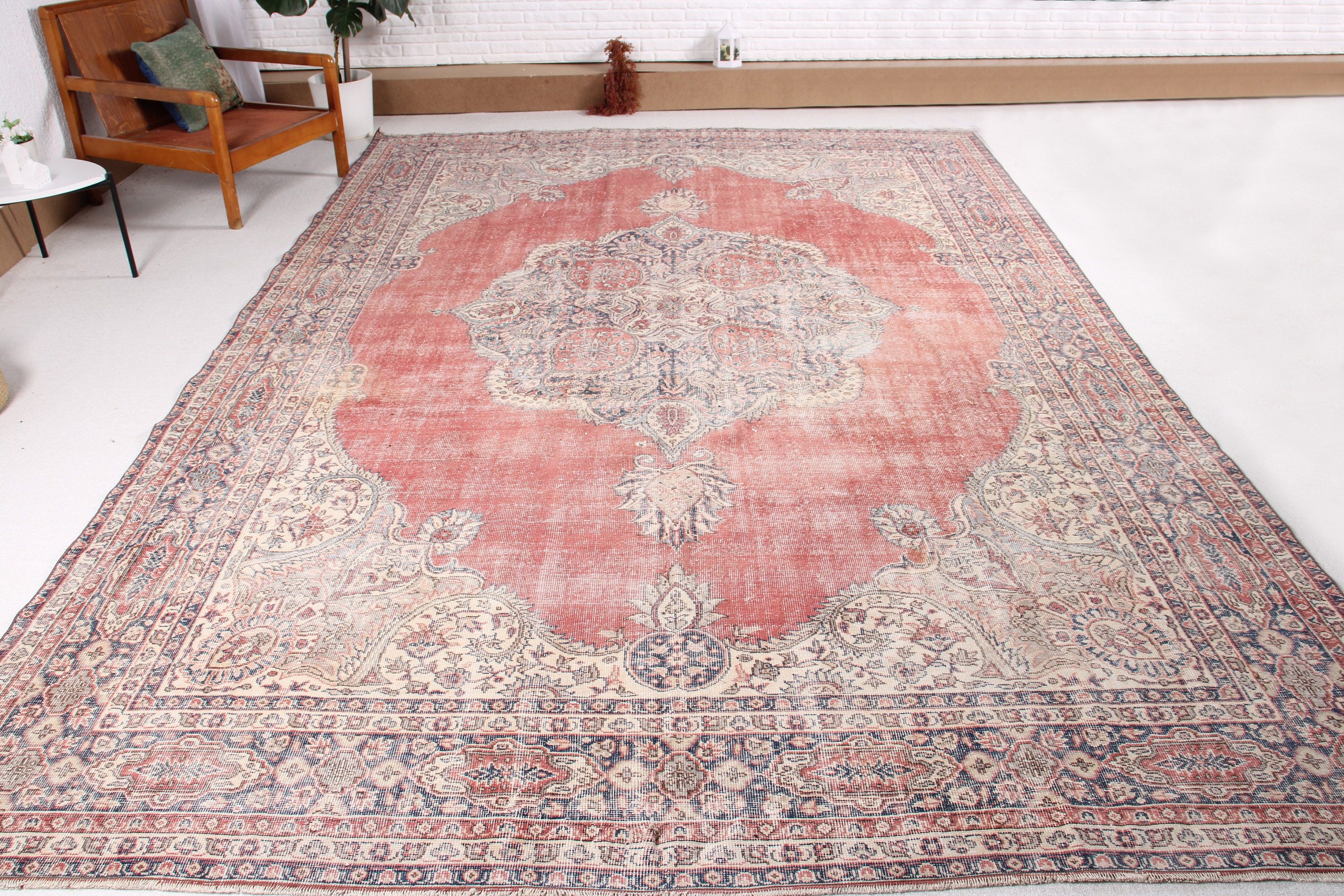 Turkish Rug, 8.7x12.9 ft Oversize Rug, Vintage Rug, Flatweave Rugs, Oversize Vintage Rug, Red Wool Rug, Dining Room Rug, Modern Rugs