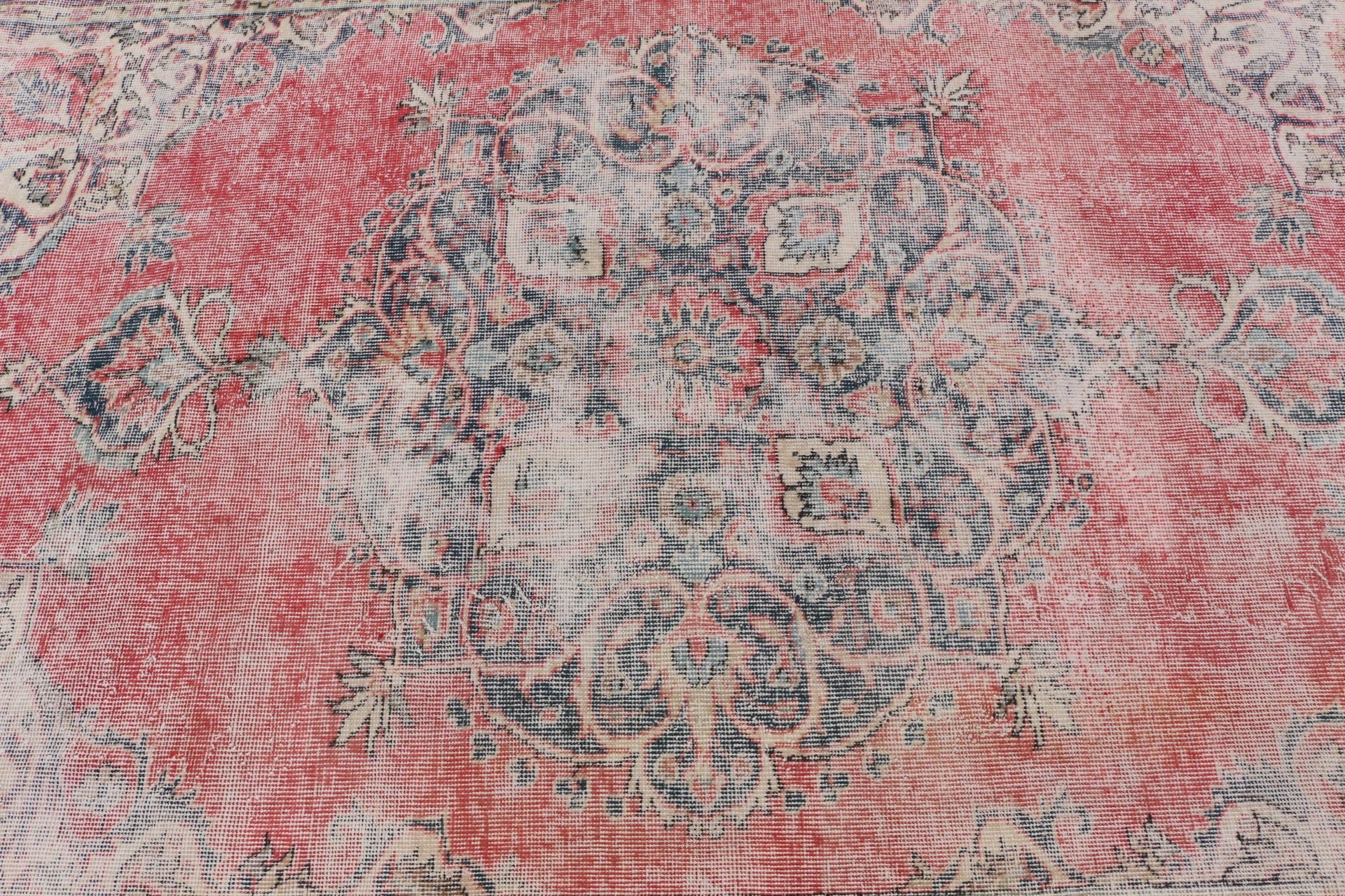 Salon Halısı, Oushak Halısı, Vintage Halılar, 5x9,1 ft Büyük Halı, Mutfak Halısı, Türk Halısı, Salon Halıları, Oturma Odası Halıları, Kırmızı Anadolu Halısı