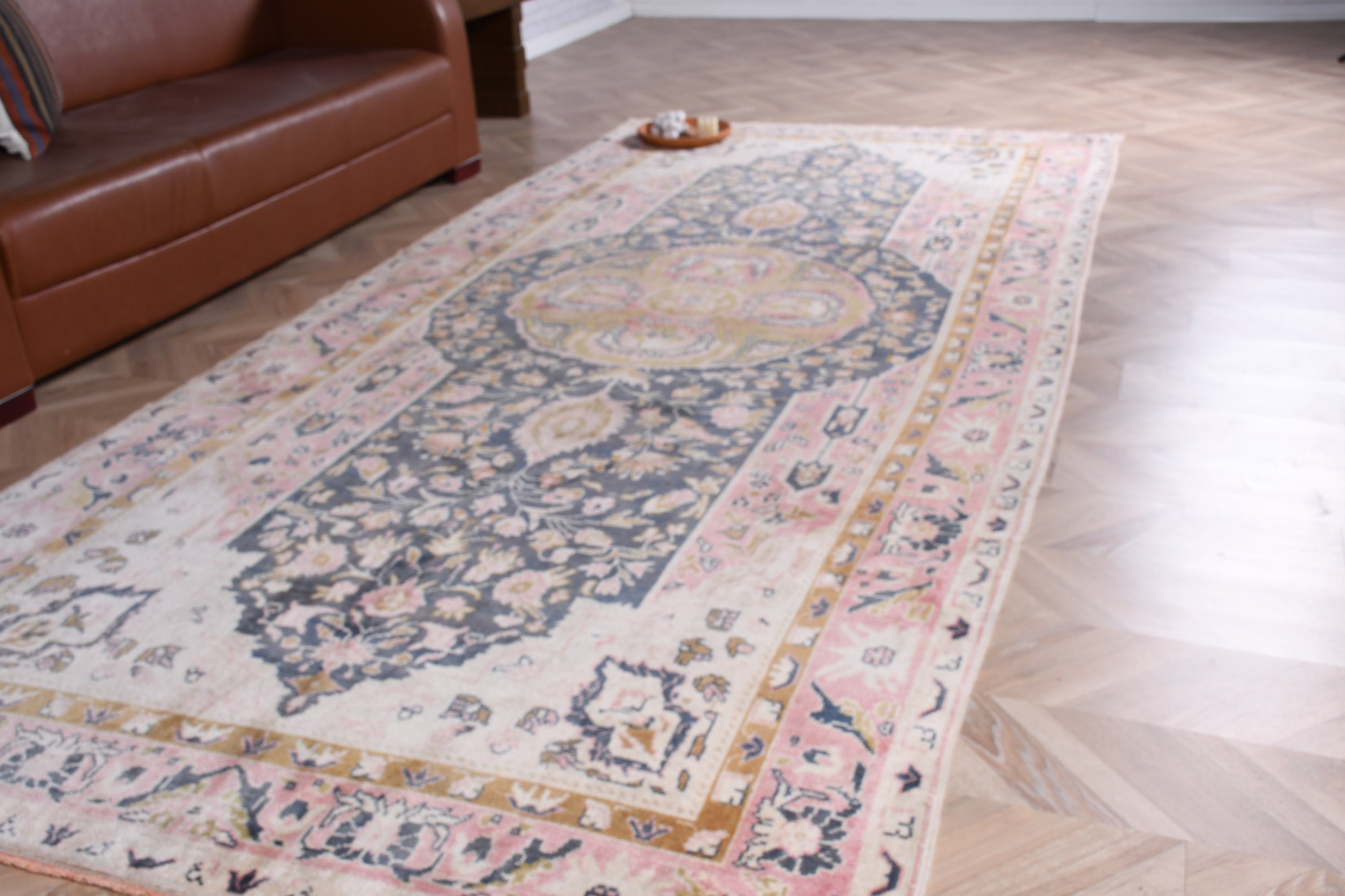 5.3x11.9 ft Large Rug, Antique Rugs, Vintage Rug, Pink Floor Rug, Turkish Rug, Cute Rug, Dining Room Rug, Bedroom Rug