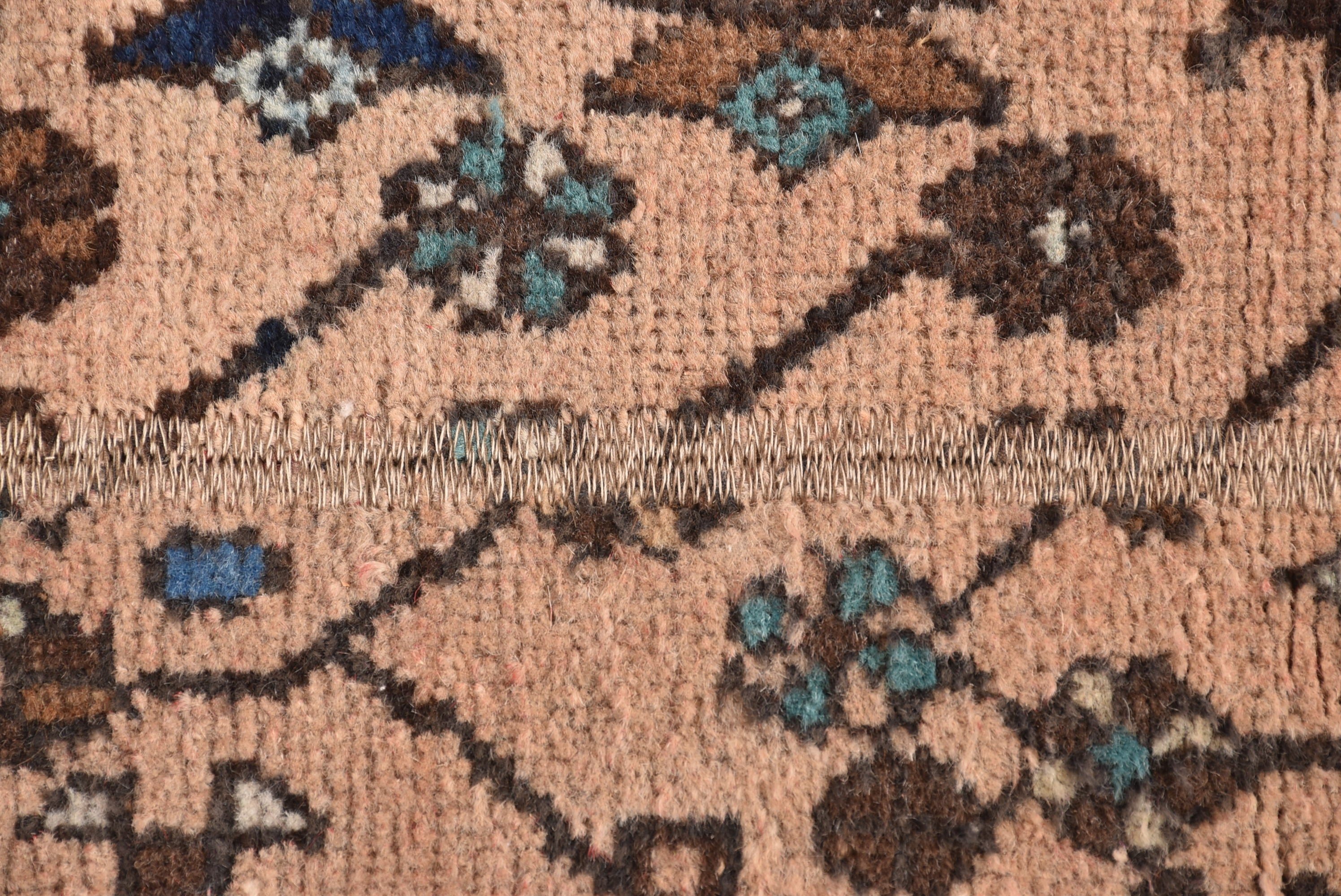 Beni Ourain Koşucu Halısı, Yün Halısı, Egzotik Halılar, Koridor Halısı, Mavi Mutfak Halıları, Türk Halıları, Havalı Halılar, Vintage Halı, 2.1x6.1 ft Runner Halısı