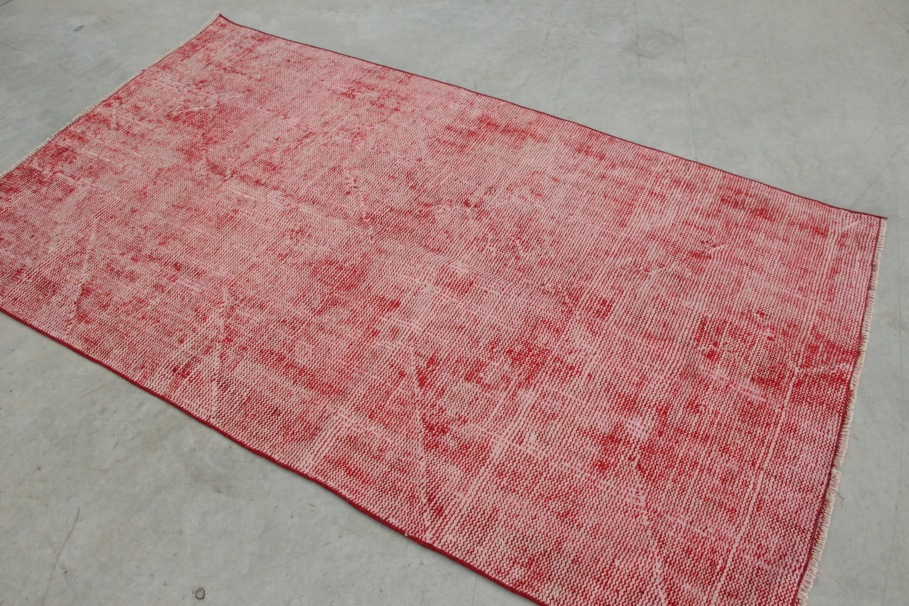 Vintage Rug, Moroccan Rug, Red Oushak Rug, Bedroom Rugs, Dining Room Rug, Antique Rug, Decorative Rug, Turkish Rugs, 3.9x6.8 ft Area Rugs