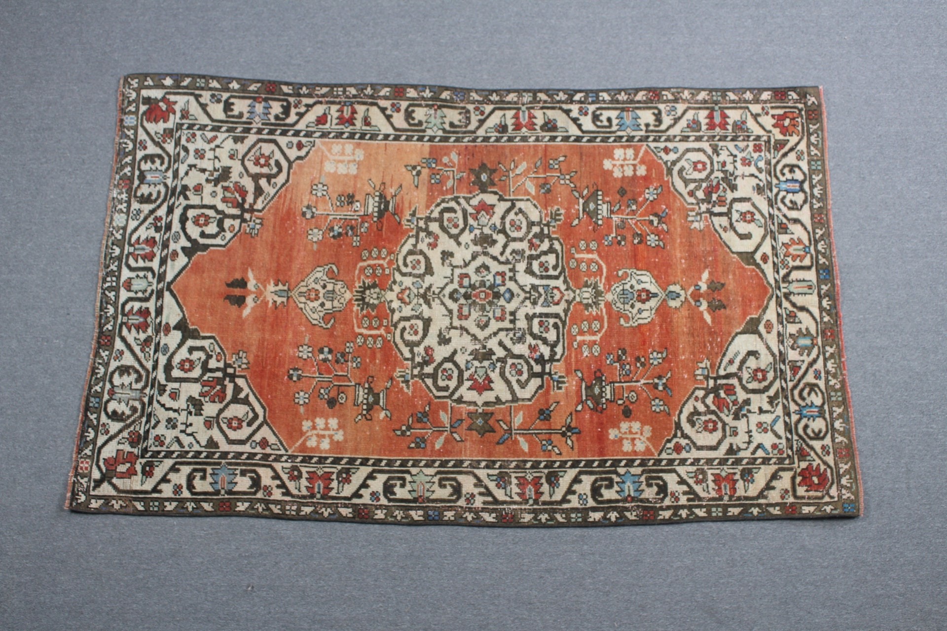 Antika Halılar, Kırmızı Antika Halı, Yer Halısı, 4.3x6.9 ft Alan Halıları, Vintage Halılar, Aztek Halısı, Mutfak Halısı, Yatak Odası Halıları, Türk Halısı