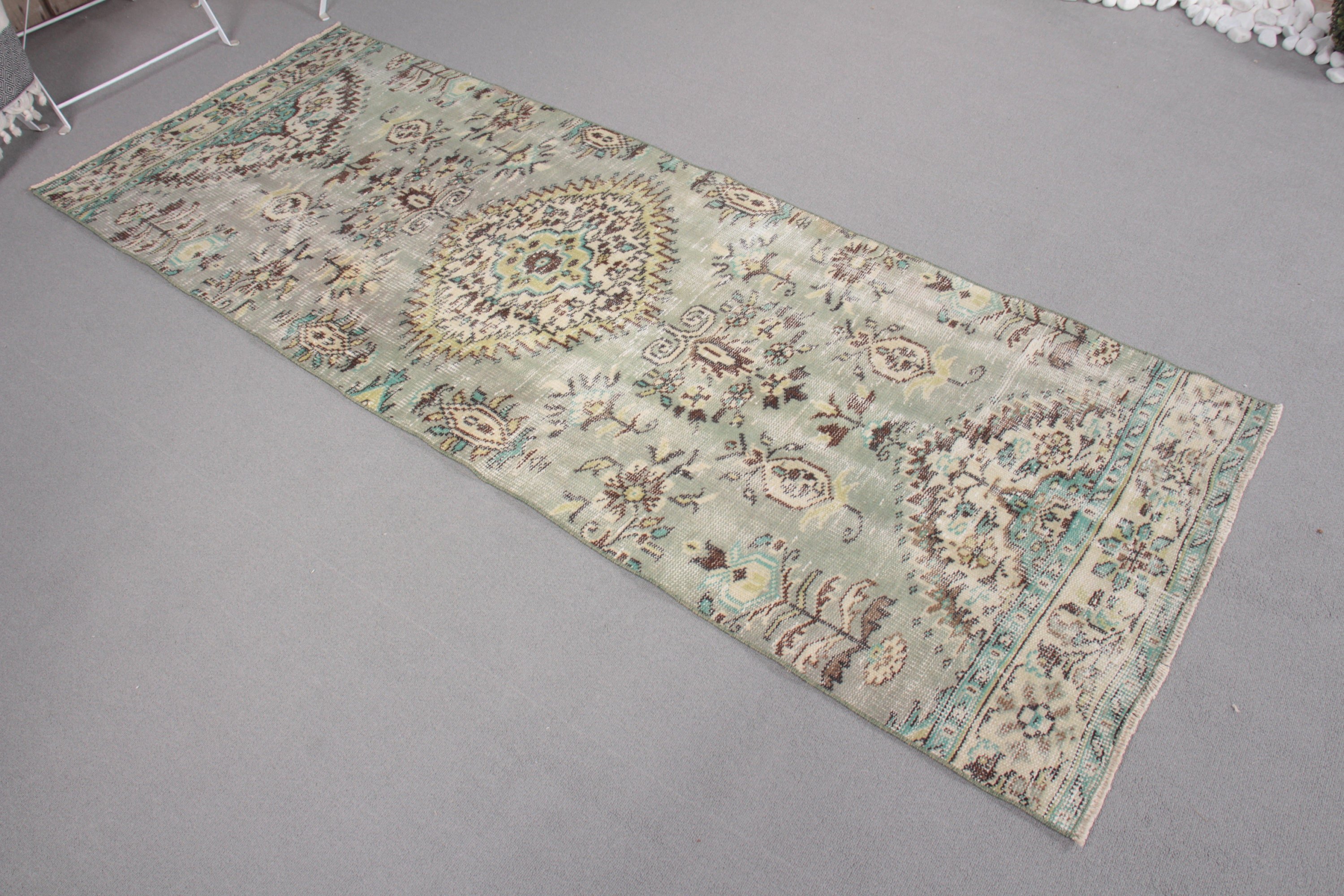 Koridor Halısı, Yeşil Yer Halıları, Vintage Halı, Türk Halısı, Fas Halısı, Runner Halıları, 2.7x7 ft Runner Halıları, Mutfak Halıları