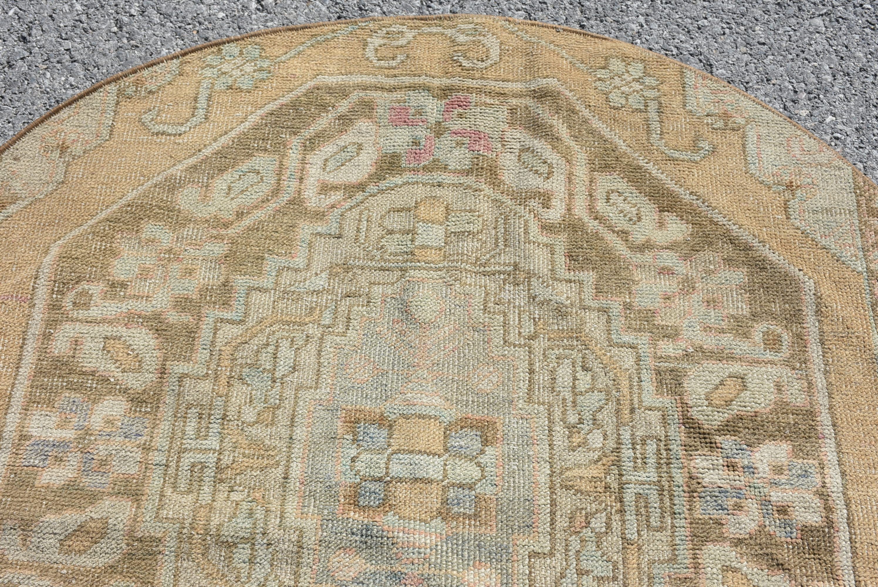 Dekoratif Halılar, 3,8x4 ft Vurgulu Halı, Mutfak Halısı, Vintage Halılar, Giriş Halıları, Türk Halısı, Oushak Halısı, Yatak Odası Halısı, Bej Yer Halısı