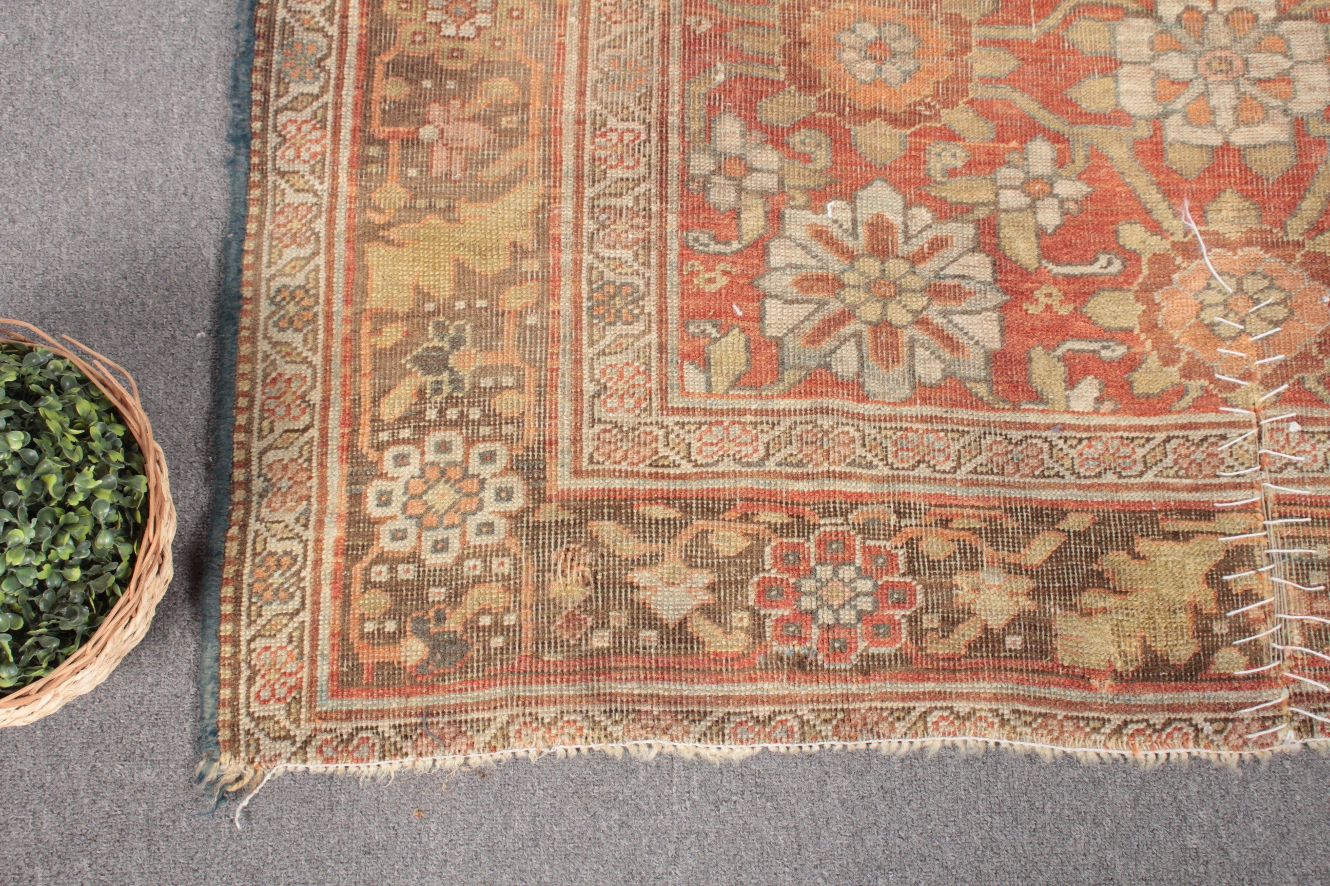 Vintage Halı, Yatak Odası Halısı, Salon Halıları, Sarı Oryantal Halı, Oturma Odası Halıları, Düğün Halısı, 4.4x10.2 ft Büyük Halı, Türk Halısı