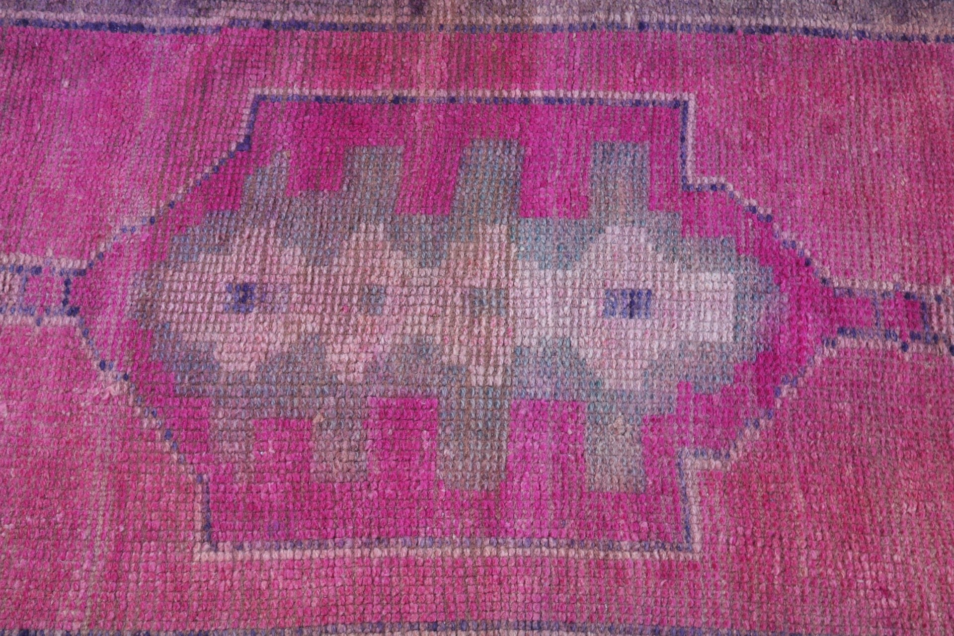 Beni Ourain Runner Rug, Stair Rug, Vintage Rug, Pink Neutral Rugs, 2.6x9.9 ft Runner Rugs, Oriental Rugs, Turkish Rug, Flatweave Rug