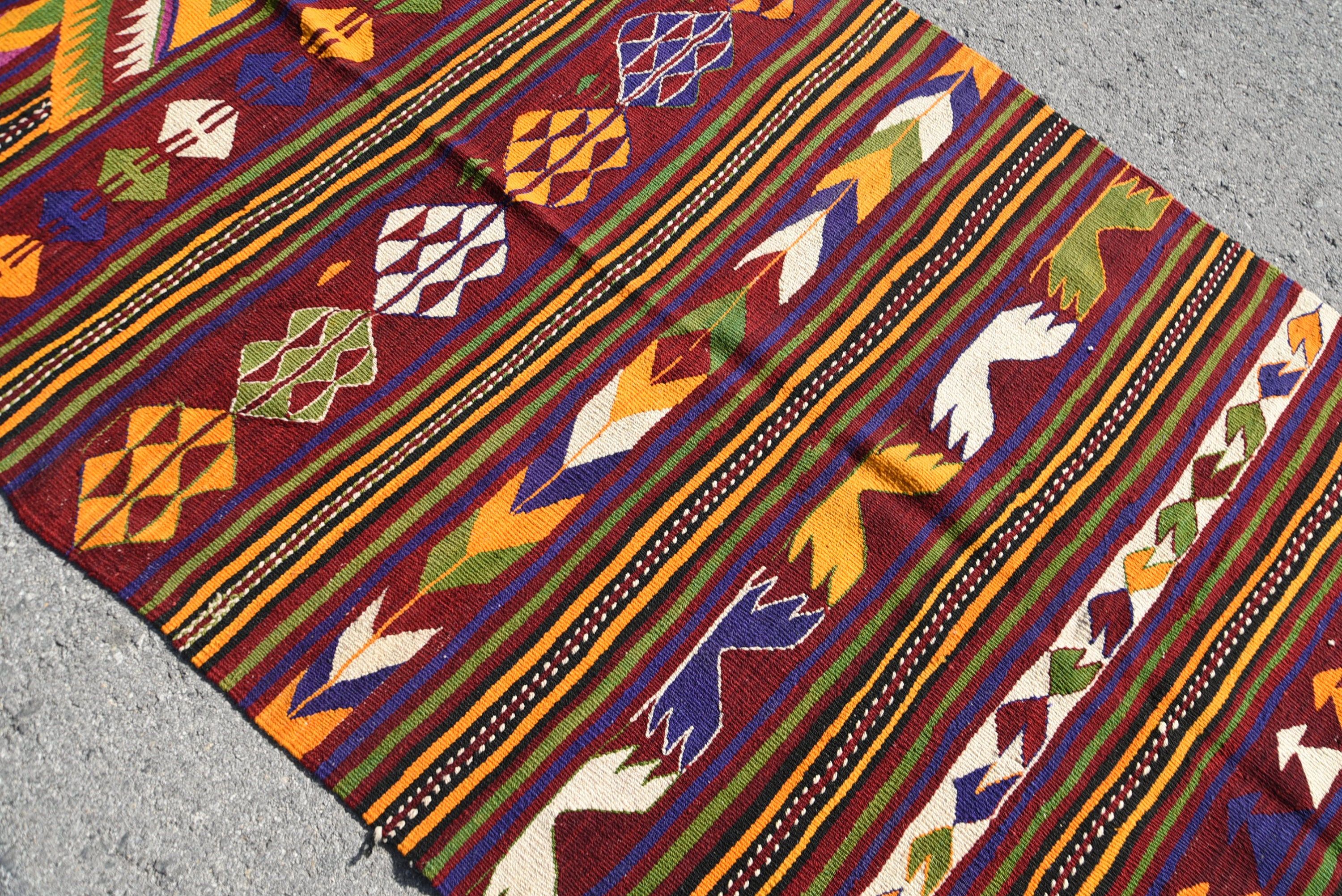 Kitchen Rug, Rugs for Living Room, Floor Rug, Vintage Rug, Kilim, Nomadic Rug, Antique Rugs, Turkish Rug, Bedroom Rug, 4.3x8.6 ft Area Rug