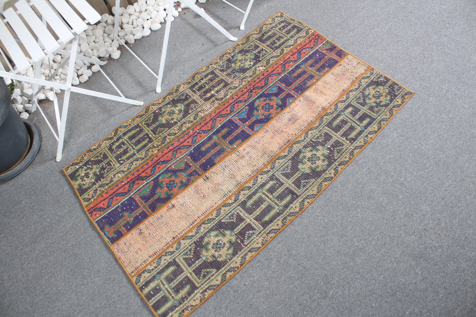 Home Decor Rug, Oriental Rug, Car Mat Rugs, Turkish Rug, Green Moroccan Rug, 2.6x4.2 ft Small Rug, Vintage Rug, Boho Rug, Wall Hanging Rugs