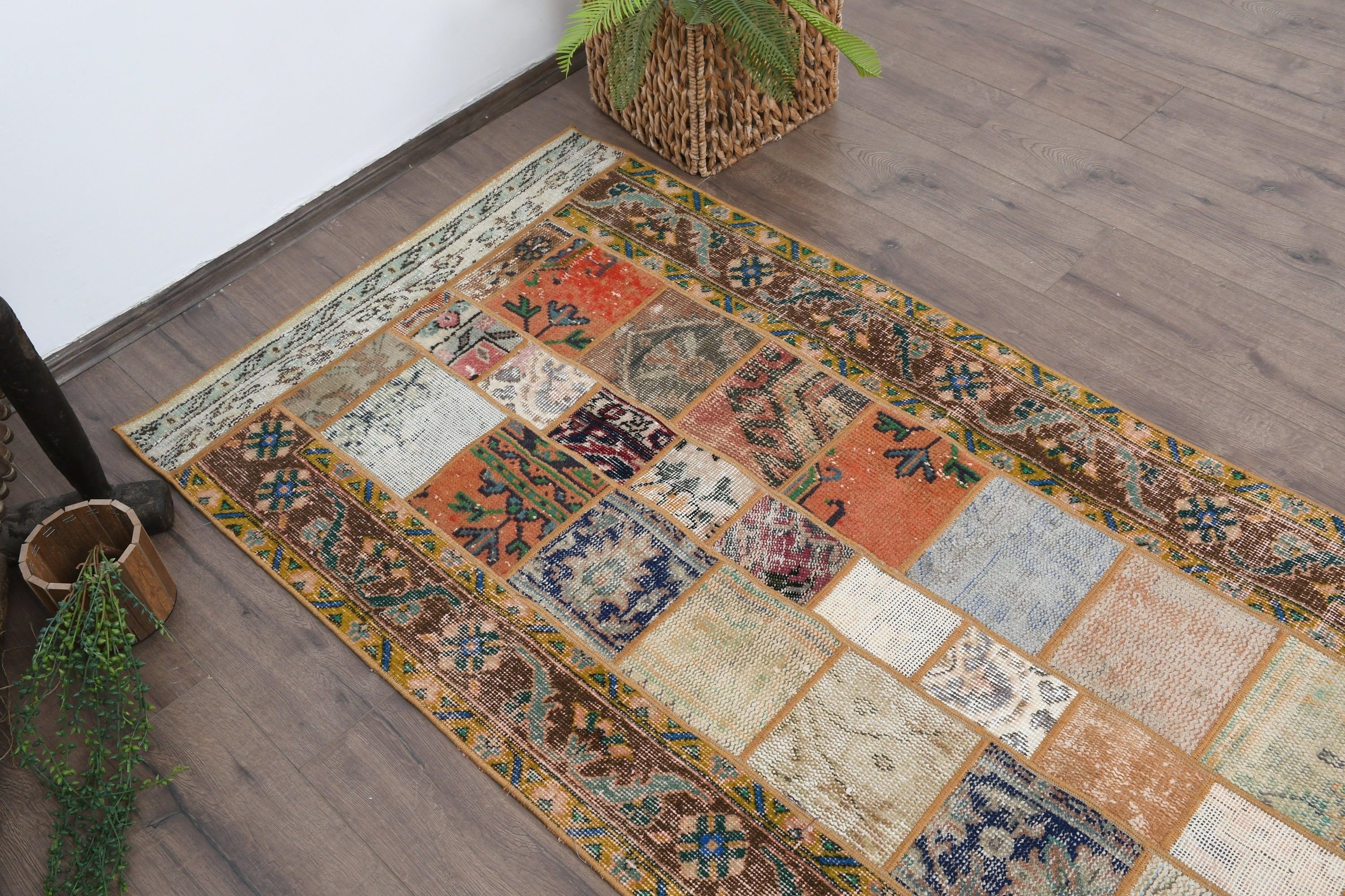 Bedroom Rug, Entry Rugs, Home Decor Rug, Vintage Rug, Anatolian Rugs, Dorm Rugs, Rainbow Antique Rug, 2.9x6.8 ft Accent Rugs, Turkish Rugs