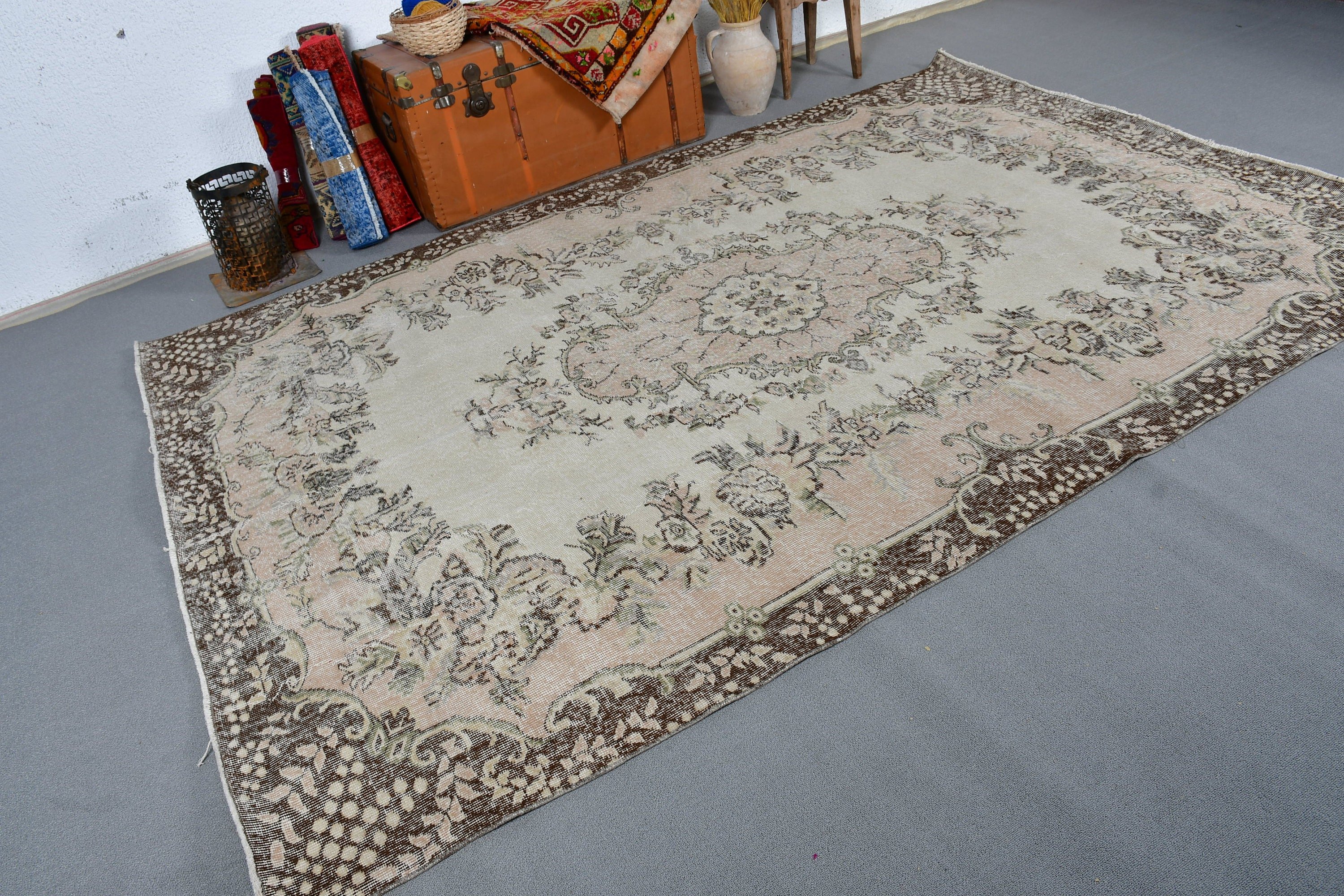 Living Room Rug, 6.7x9.7 ft Large Rug, Rugs for Bedroom, Dining Room Rugs, Wool Rugs, Turkish Rug, Floor Rug, Aztec Rugs, Vintage Rug