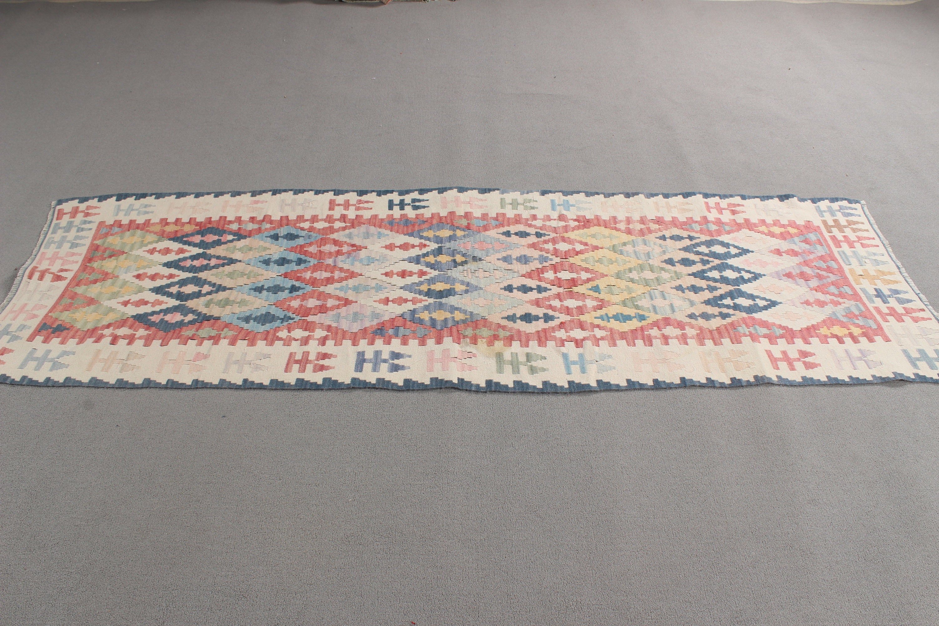 Antique Rug, Wool Rug Runner Rugs, Kilim, 2.5x7.6 ft Runner Rug, Turkish Rugs, Long Runner Rug, Boho Rugs, Vintage Rugs, Beige Antique Rug