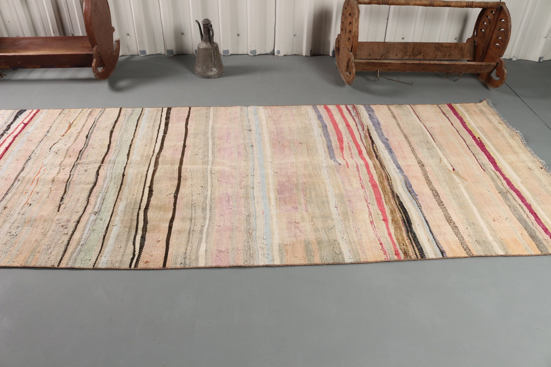 Old Rug, Oriental Rugs, Stair Rugs, Hallway Rug, Home Decor Rug, Beige Oriental Rug, Turkish Rugs, Kilim, 4x10.2 ft Runner Rug, Vintage Rug