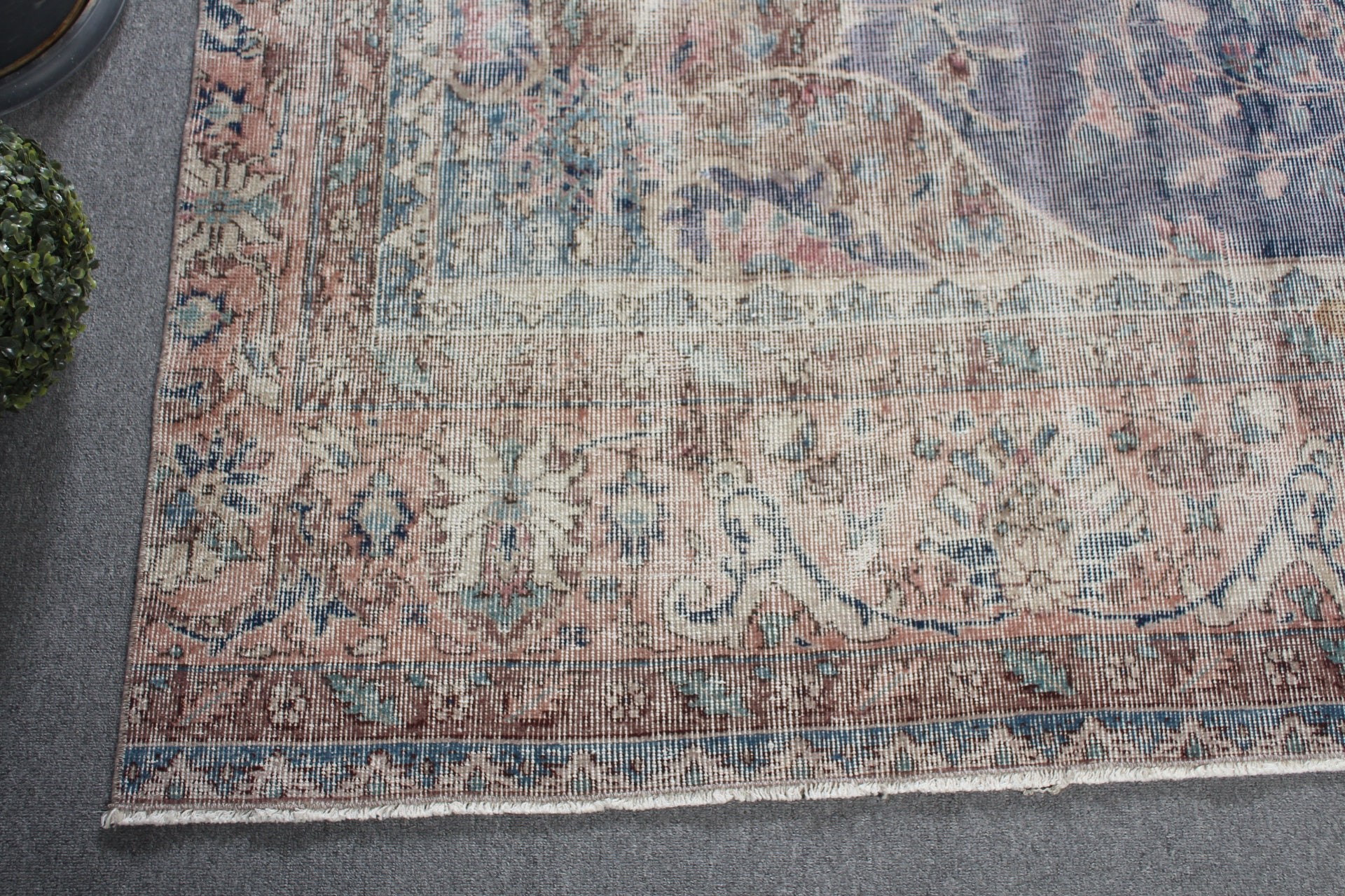 Fas Halıları, Yemek Odası Halısı, Yatak Odası Halısı, 7,3x11,8 ft Büyük Boy Halılar, Mavi Mutfak Halısı, Türk Halısı, Vintage Halı, Oturma Odası Halısı