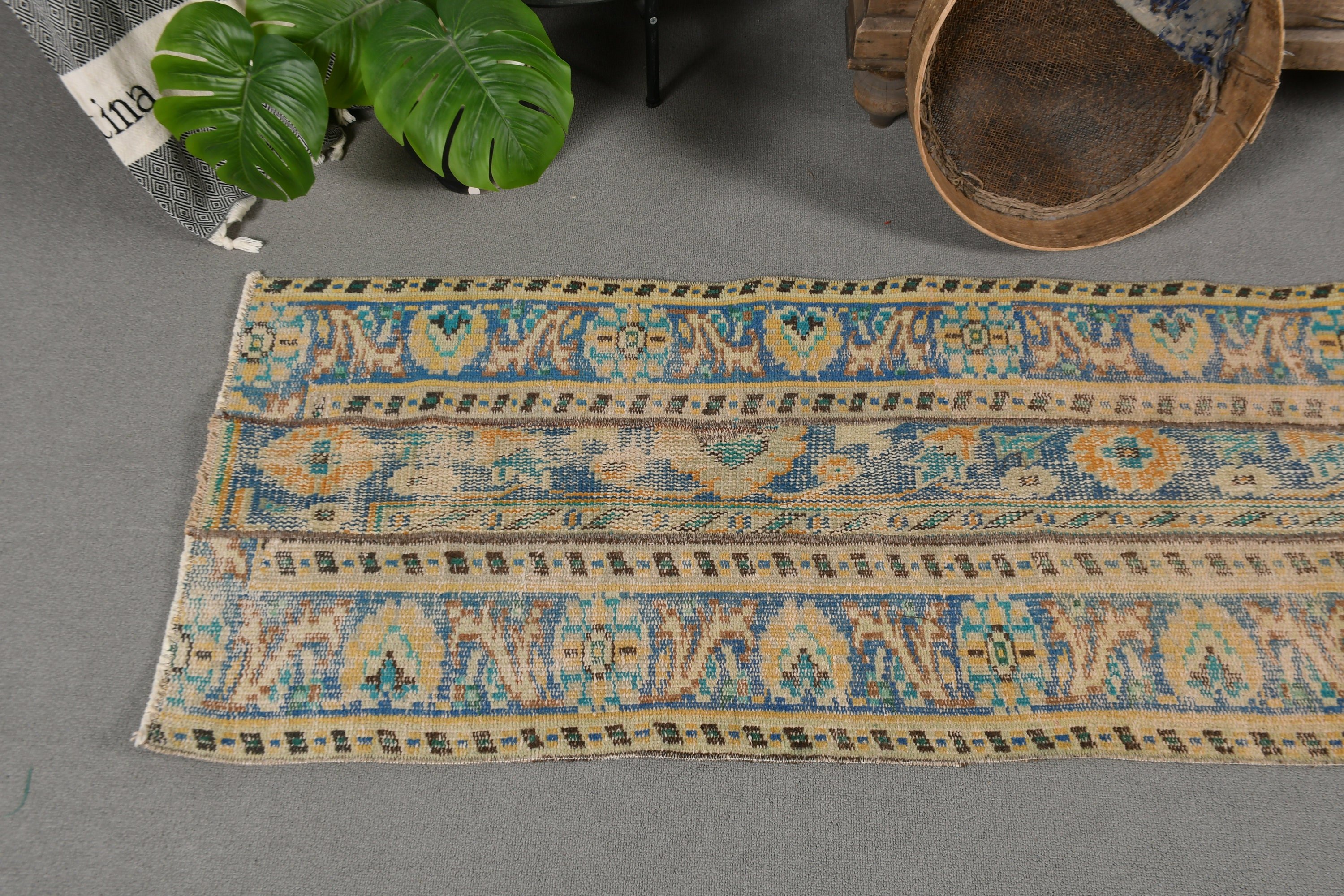 Oriental Rugs, Beige Kitchen Rugs, 1.9x6.9 ft Runner Rugs, Bedroom Rugs, Turkish Rug, Vintage Rug, Hallway Rugs, Corridor Rug, Tribal Rug