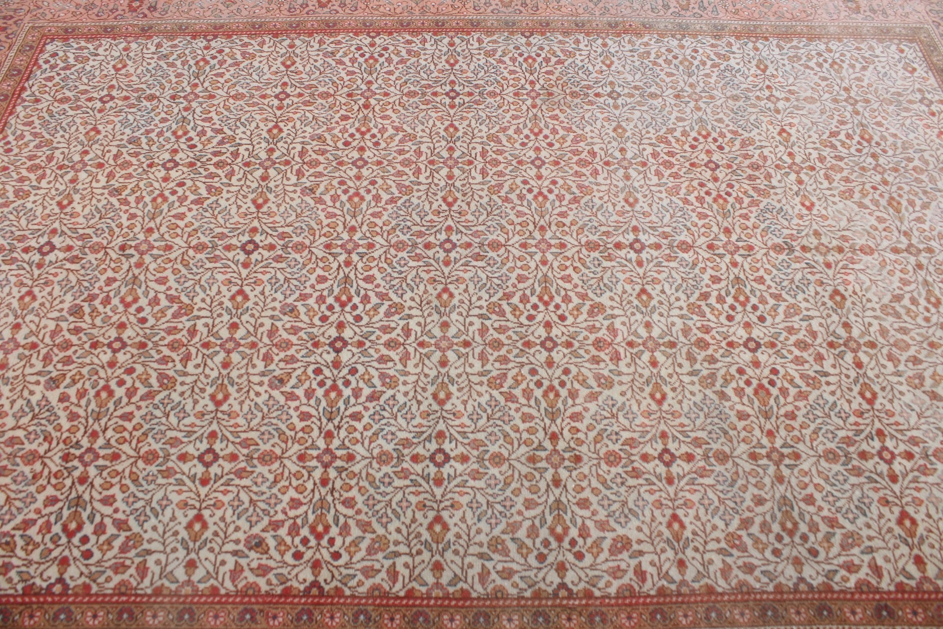 Anadolu Halısı, Eski Halı, Yemek Odası Halısı, Türk Halısı, Bej Anadolu Halısı, 6.5x9.5 ft Büyük Halı, Fas Halısı, Vintage Halı, Oturma Odası Halısı