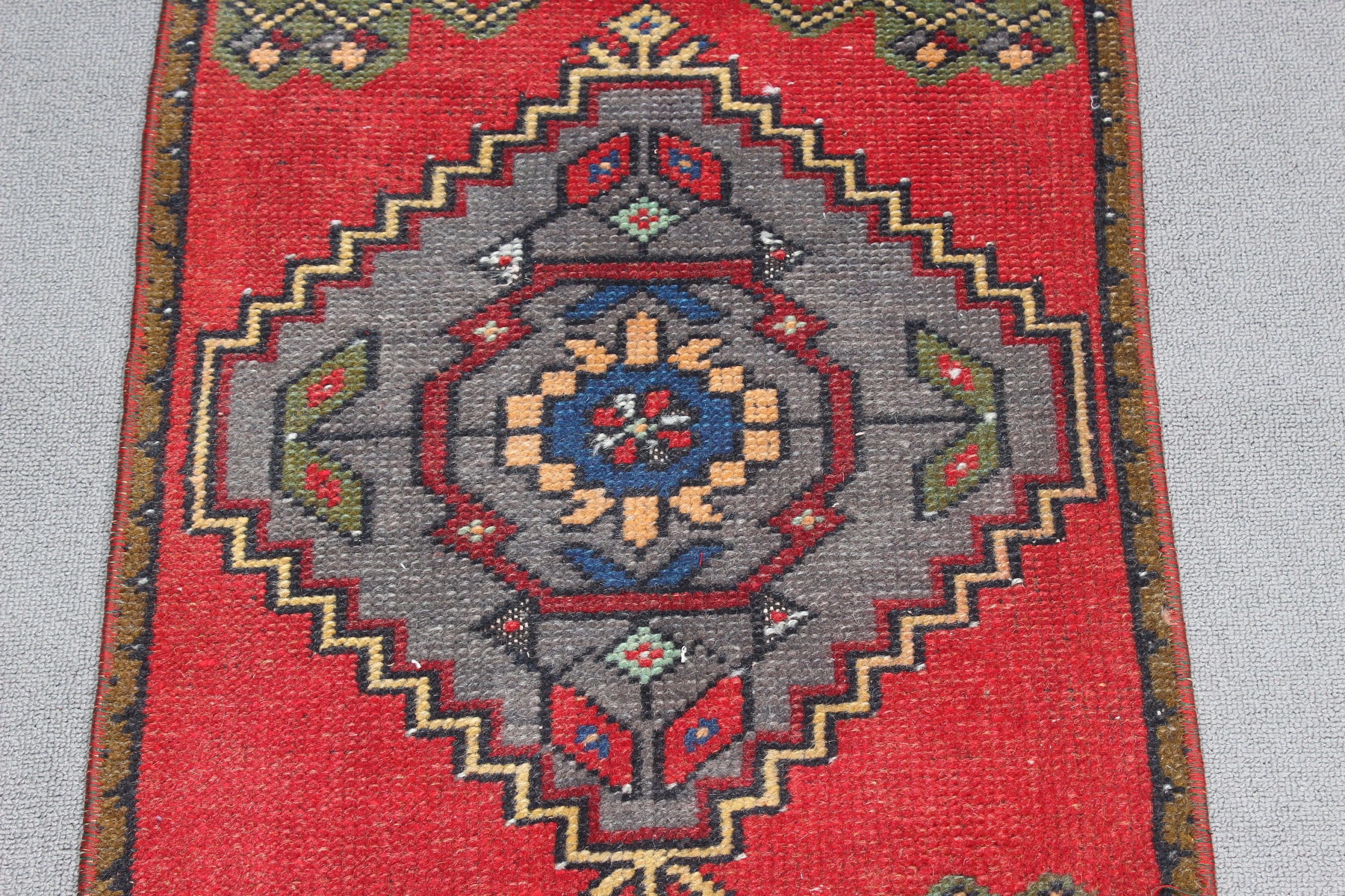 1.6x3.3 ft Küçük Halı, Organik Halı, Türk Halıları, Anadolu Halısı, Mutfak Halıları, Vintage Halılar, Banyo Halıları, Oryantal Halılar, Kırmızı El Dokuma Halı