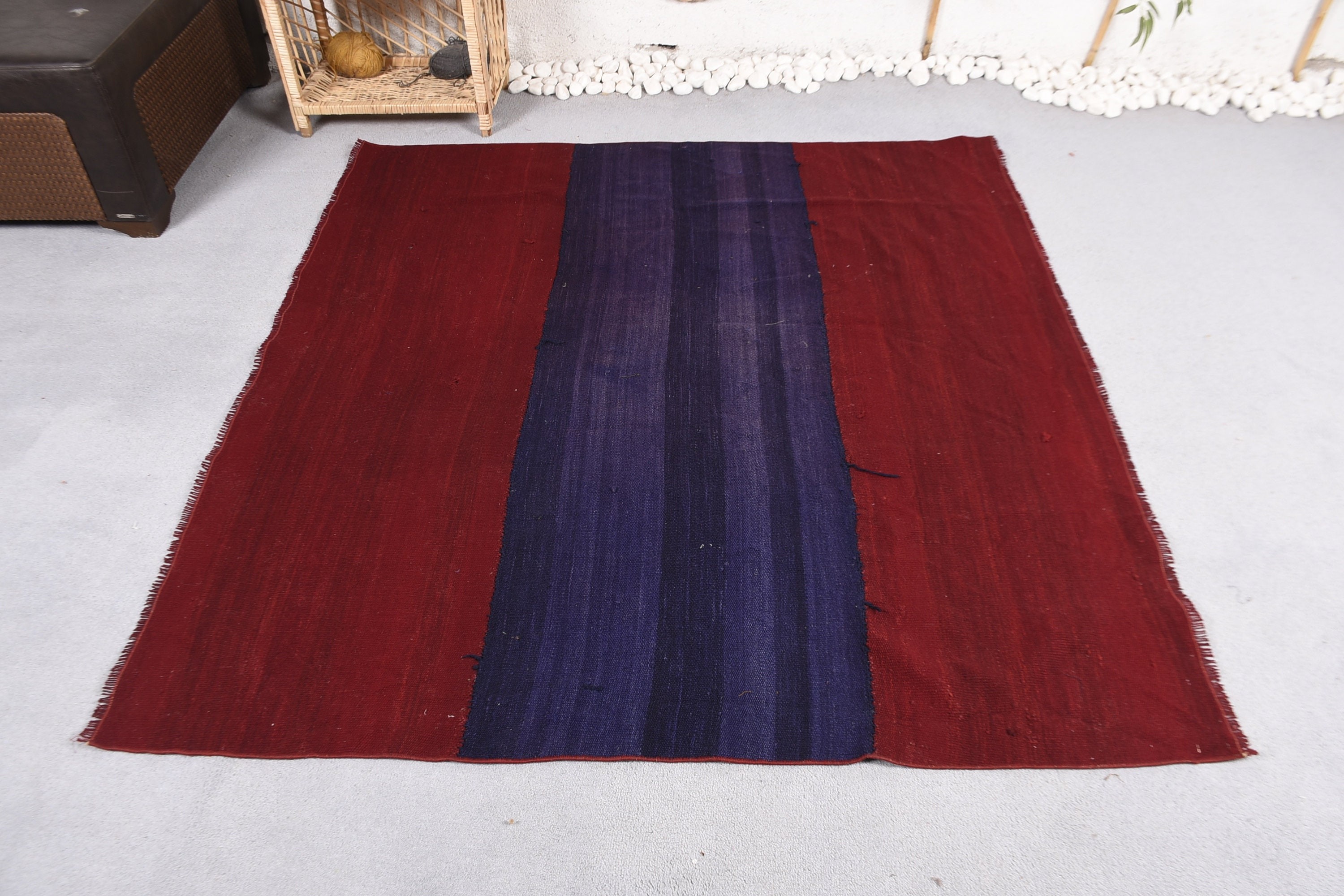 Boho Alan Halıları, 6.3x5 ft Alan Halıları, Kırmızı Yatak Odası Halısı, Türk Halıları, Yatak Odası Halıları, Oturma Odası Halıları, Boho Halısı, İç Mekan Halıları, Vintage Halılar