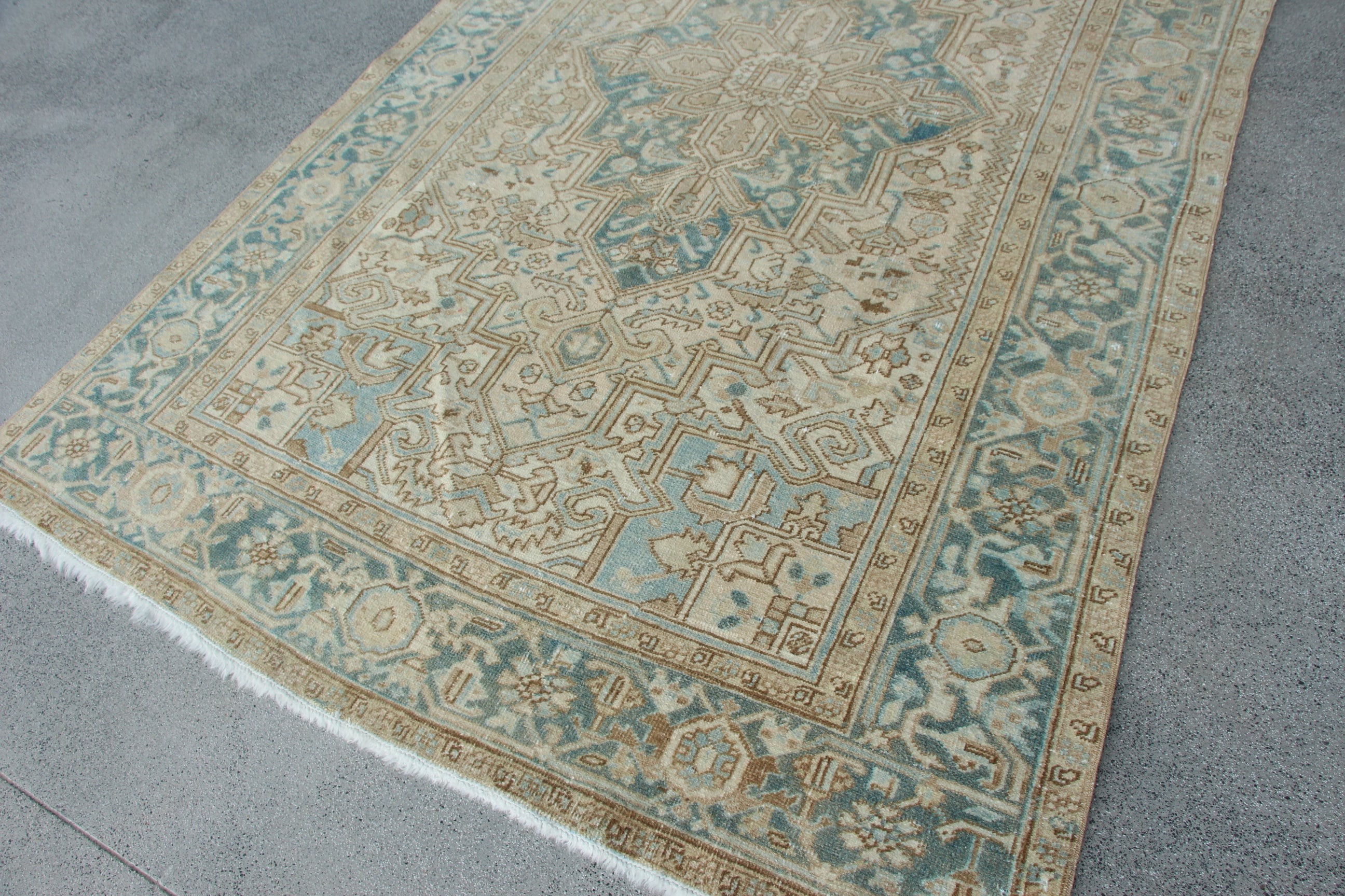 Salon Halıları, Kabile Halısı, Vintage Halı, Bej Oryantal Halılar, 5,8x9 ft Büyük Halılar, Açıklama Halısı, Anadolu Halısı, Büyük Boho Halısı, Türk Halısı