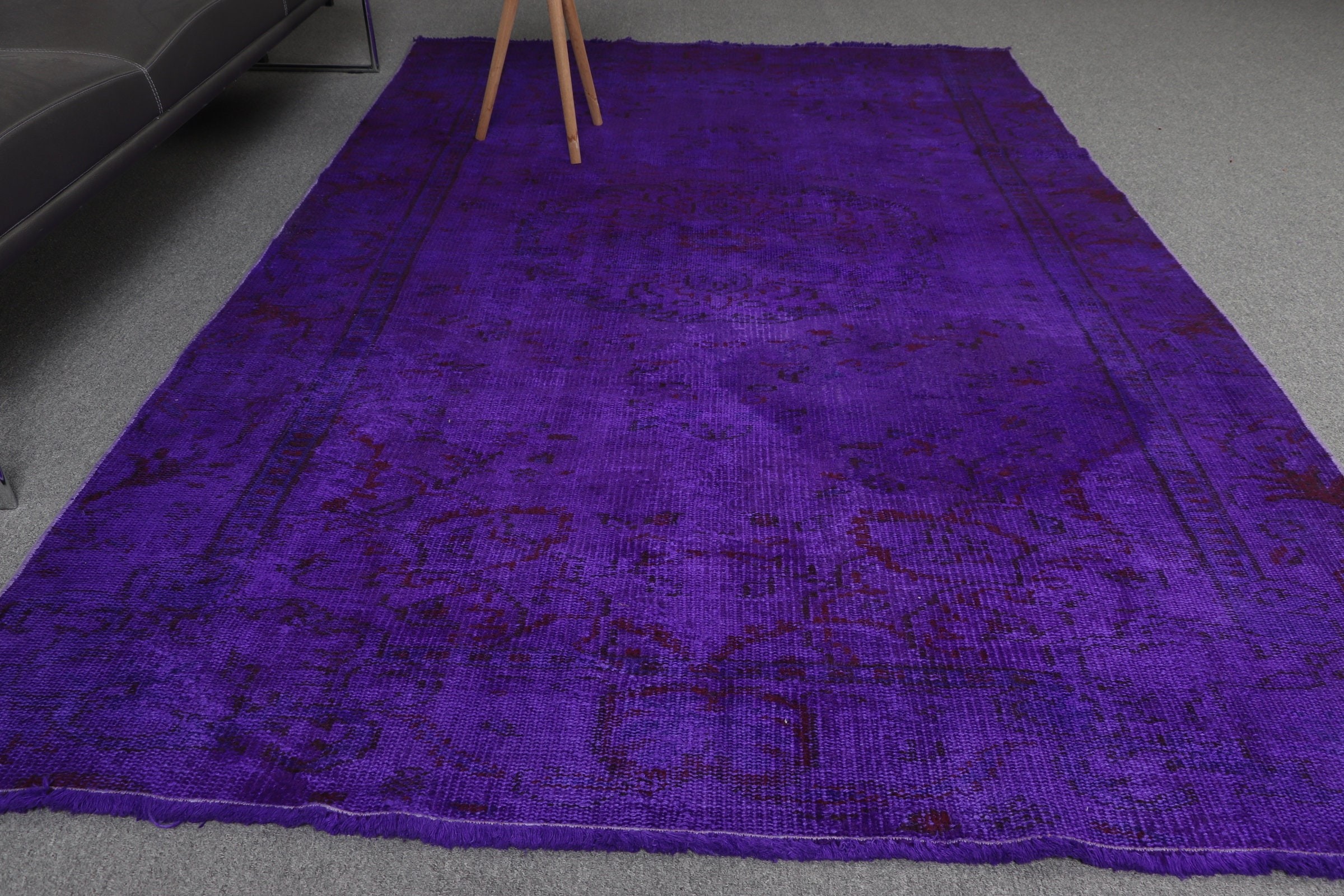 Living Room Rug, Purple Wool Rug, Wool Rugs, Rugs for Bedroom, Vintage Rug, 5.3x9 ft Large Rug, Bedroom Rug, Turkish Rug, Dining Room Rug