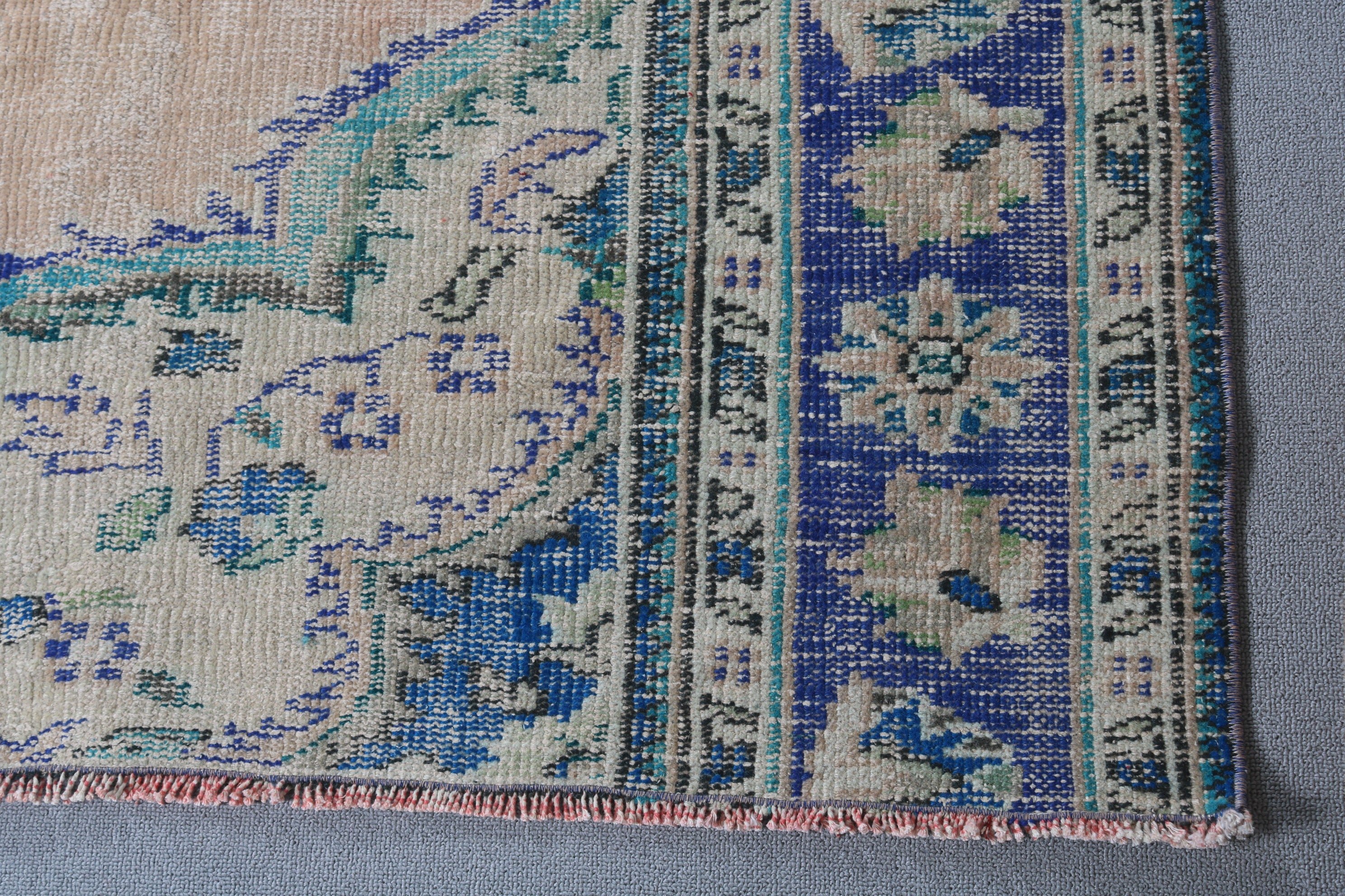 Vintage Rug, Turkish Rugs, Bedroom Rugs, 3.3x8.1 ft Area Rug, Nursery Rug, Bronze Wool Rug, Floor Rug, Rugs for Dining Room