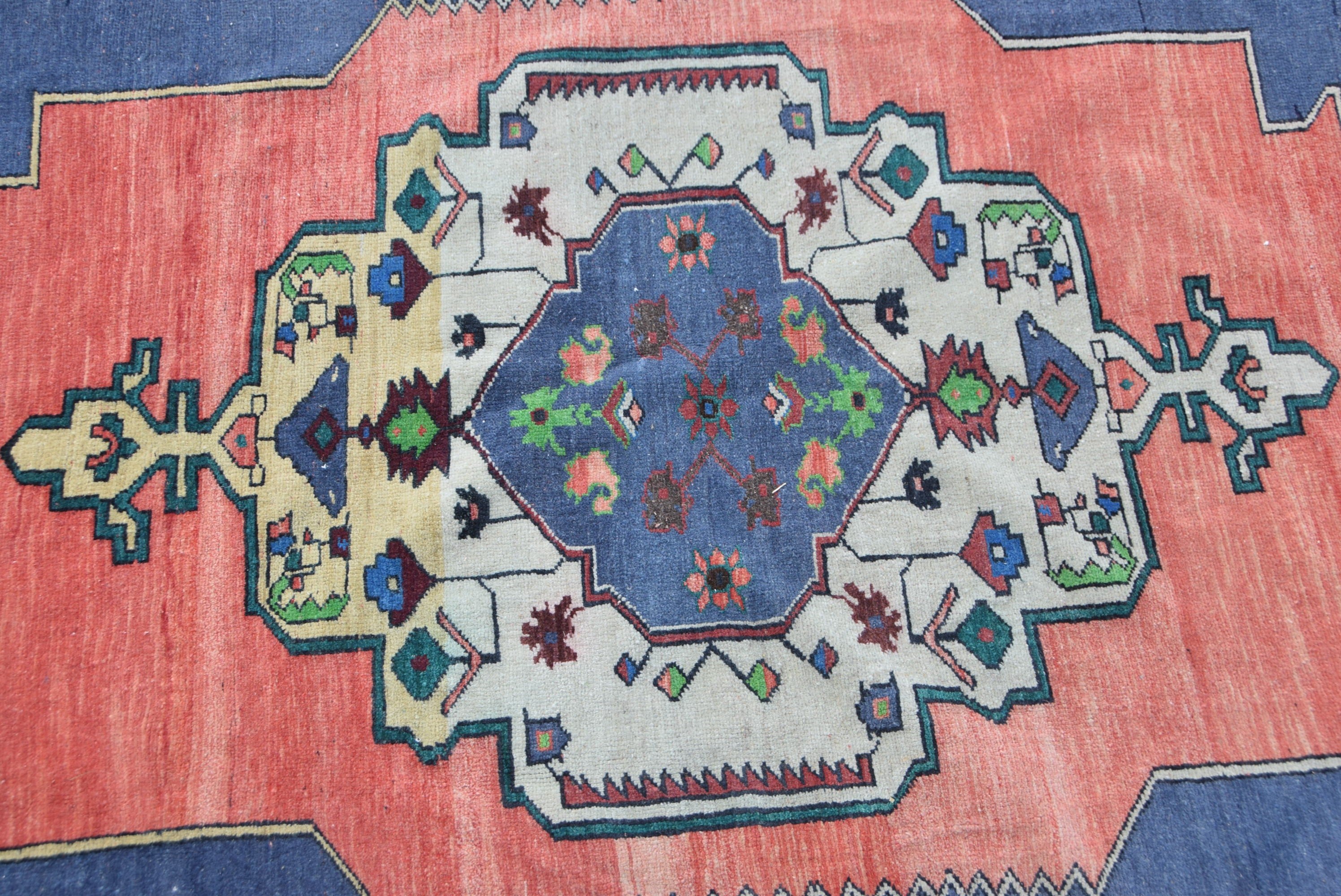 Giriş Halısı, Kırmızı Fas Halıları, Vintage Halı, Yatak Odası Halıları, 4x5,3 ft Accent Halıları, Türk Halısı, Oushak Halıları, Giriş Halıları, Çocuk Odası Halıları