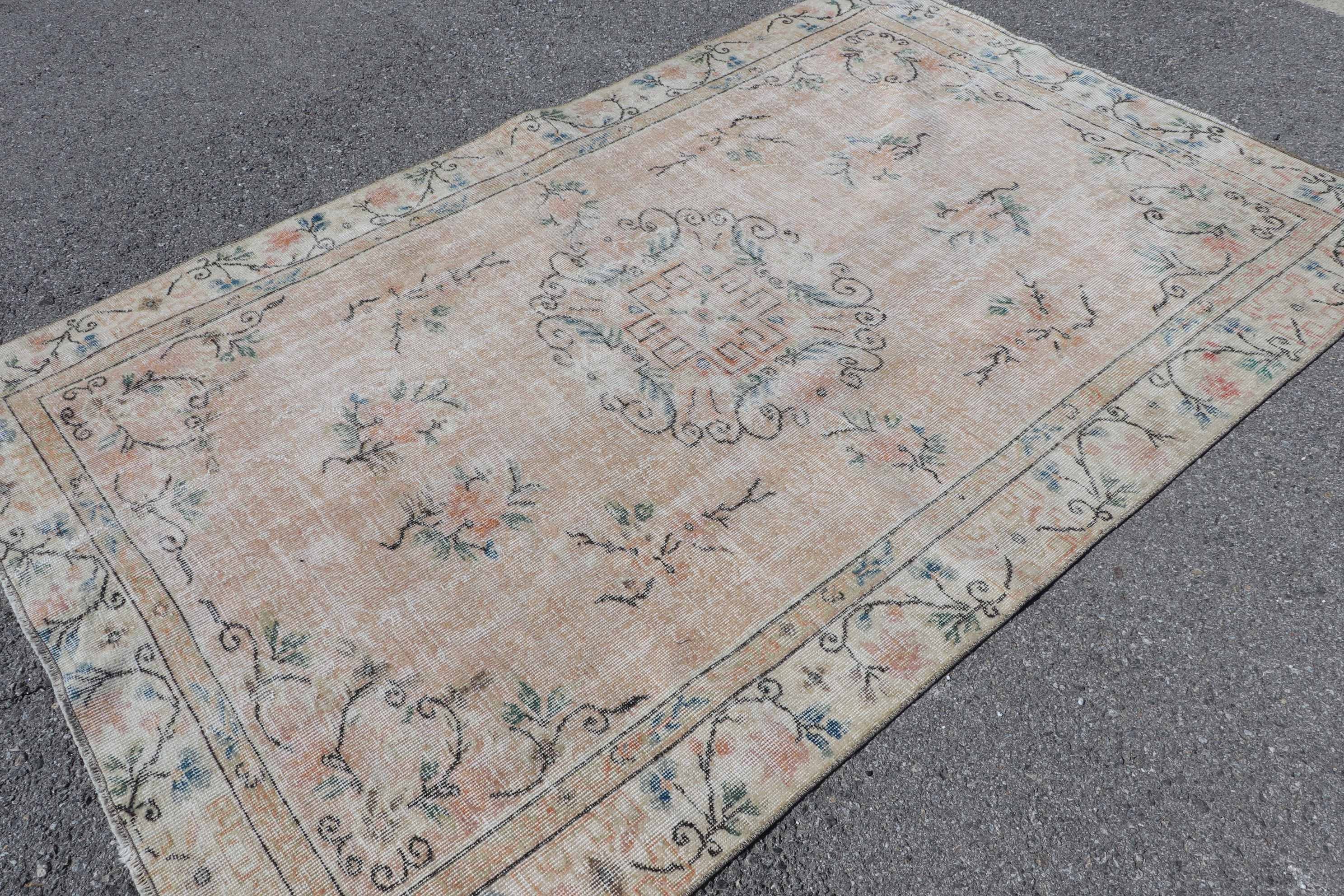 Dining Room Rug, 5.2x8.2 ft Large Rug, Bedroom Rug, Floor Rug, Antique Rugs, Oriental Rug, Vintage Rug, Orange Anatolian Rug, Turkish Rugs