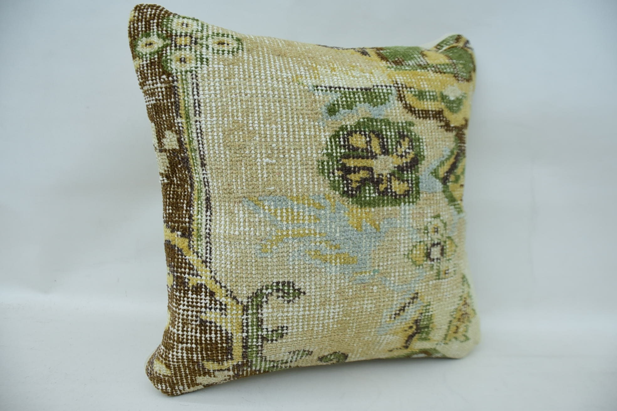 Kilim Pillow Cover, Kilim Cushion Sham, 16"x16" Beige Cushion Cover, Car Cushion, Accent Pillow Case, Throw Kilim Pillow