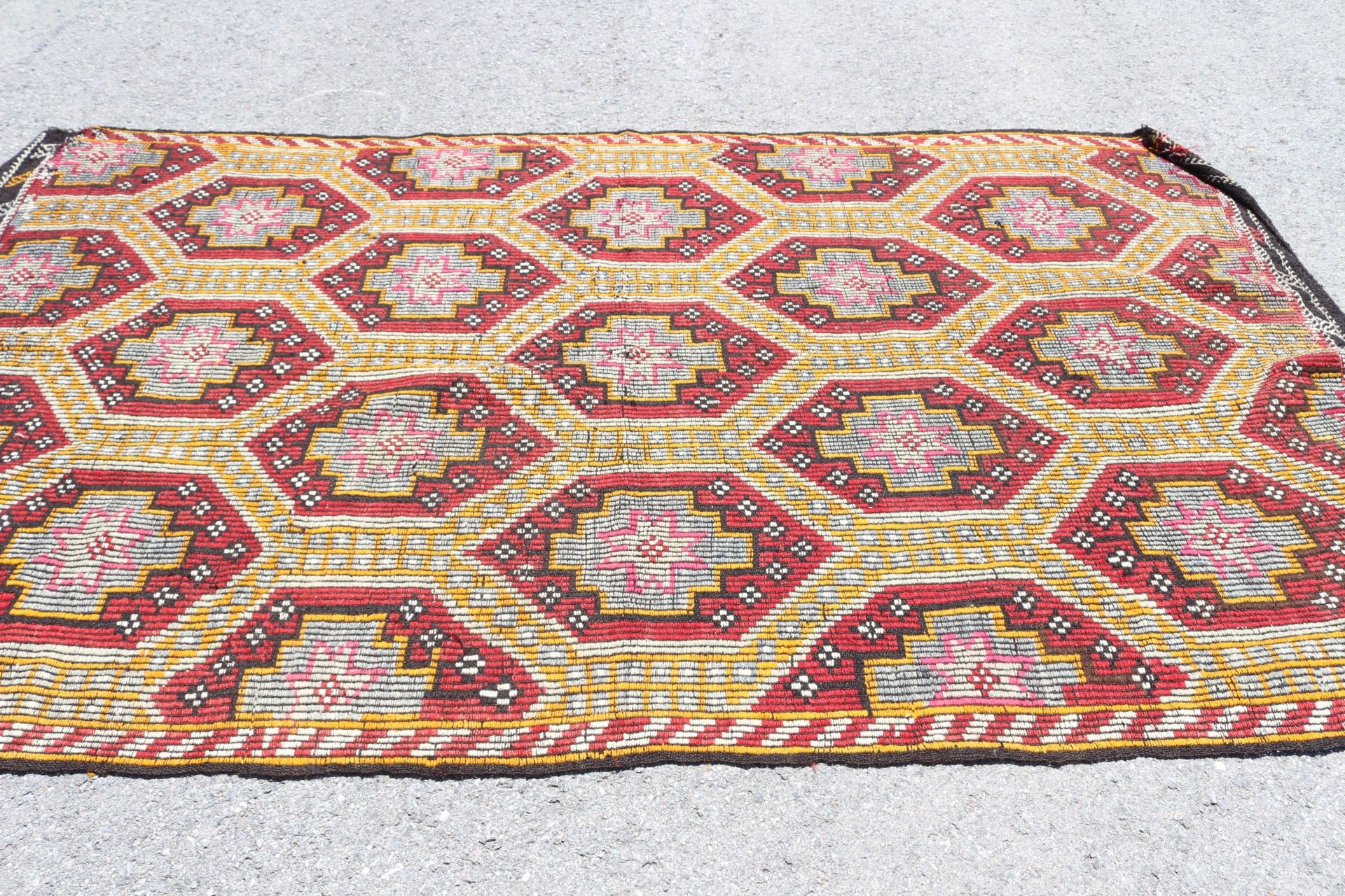 Pastel Halılar, 5.6x9.7 ft Büyük Halılar, Yün Halılar, Oturma Odası Halısı, Antika Halı, Kilim, Vintage Halılar, Kırmızı Antika Halı, Yatak Odası Halısı, Türk Halısı