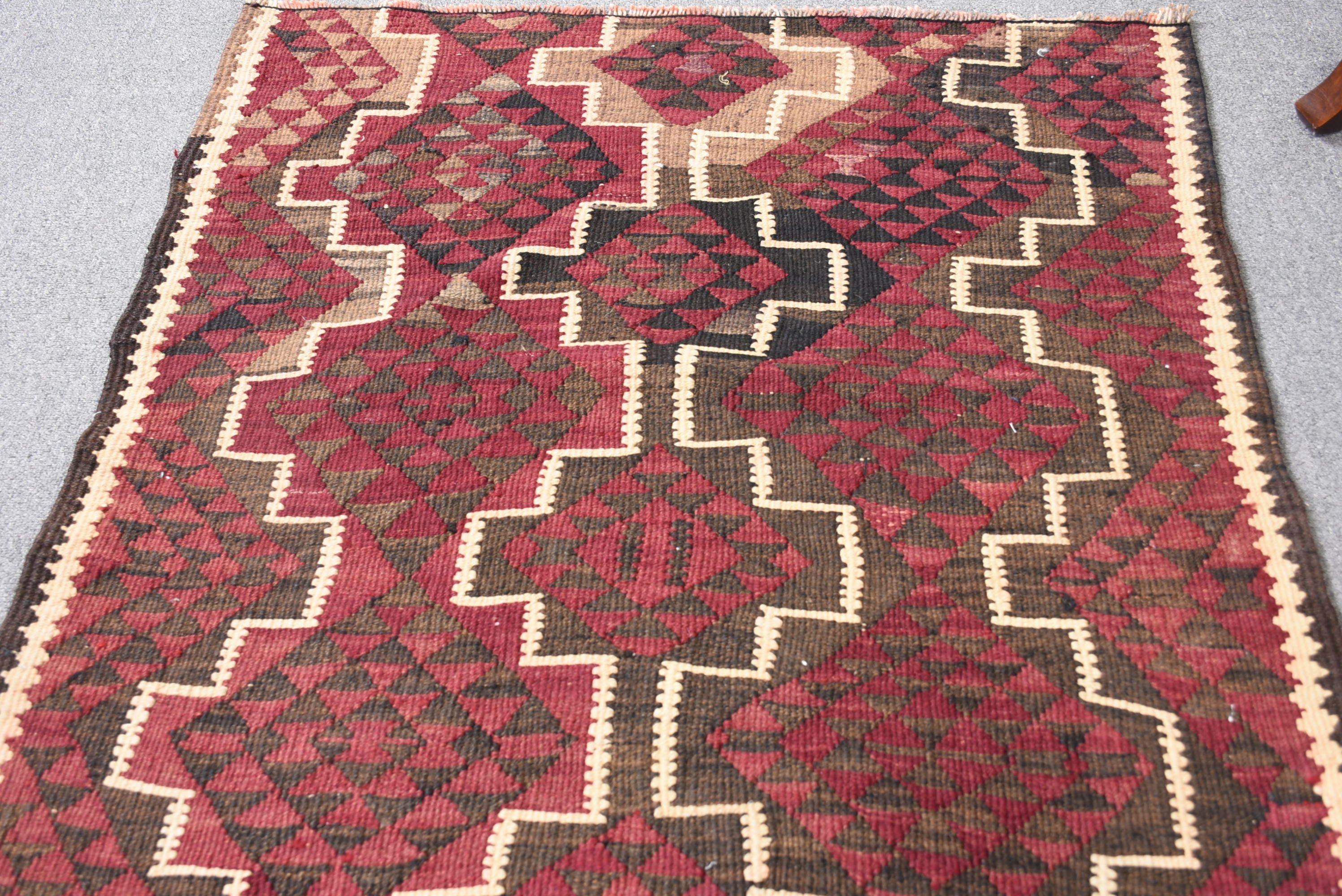 Mutfak Kilim, Kırmızı Ev dekoru Kilim, Mutfak Kilim, Uşak Kilim, Nostaljik Kilim, Koridor Kilim, 95x238 cm Yolluk Kilim, Merdiven Kilim