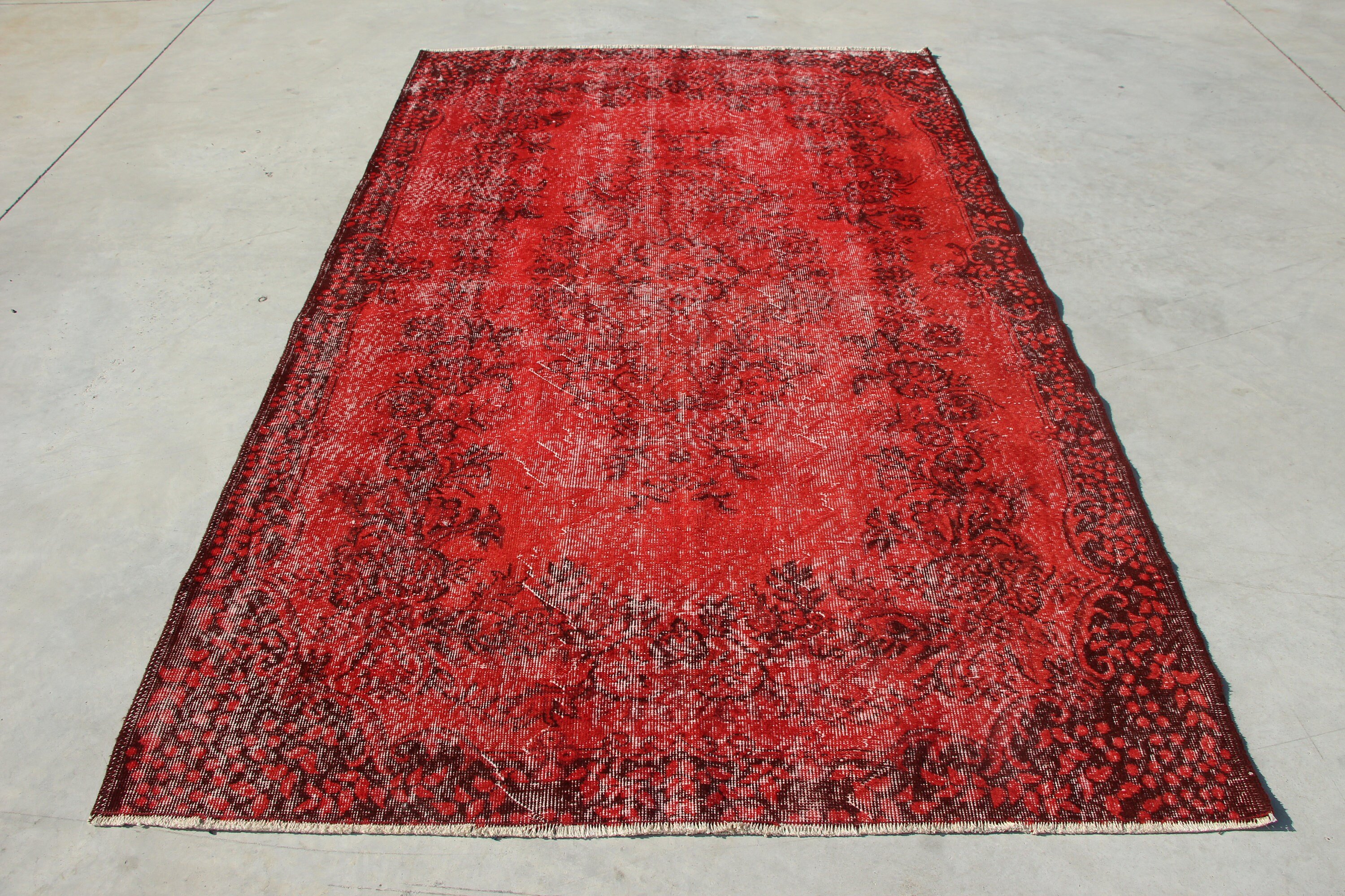 Vintage Rug, 5.2x8.4 ft Large Rug, Red Oriental Rugs, Bedroom Rug, Salon Rug, Anatolian Rug, Home Decor Rug, Floor Rug, Turkish Rugs