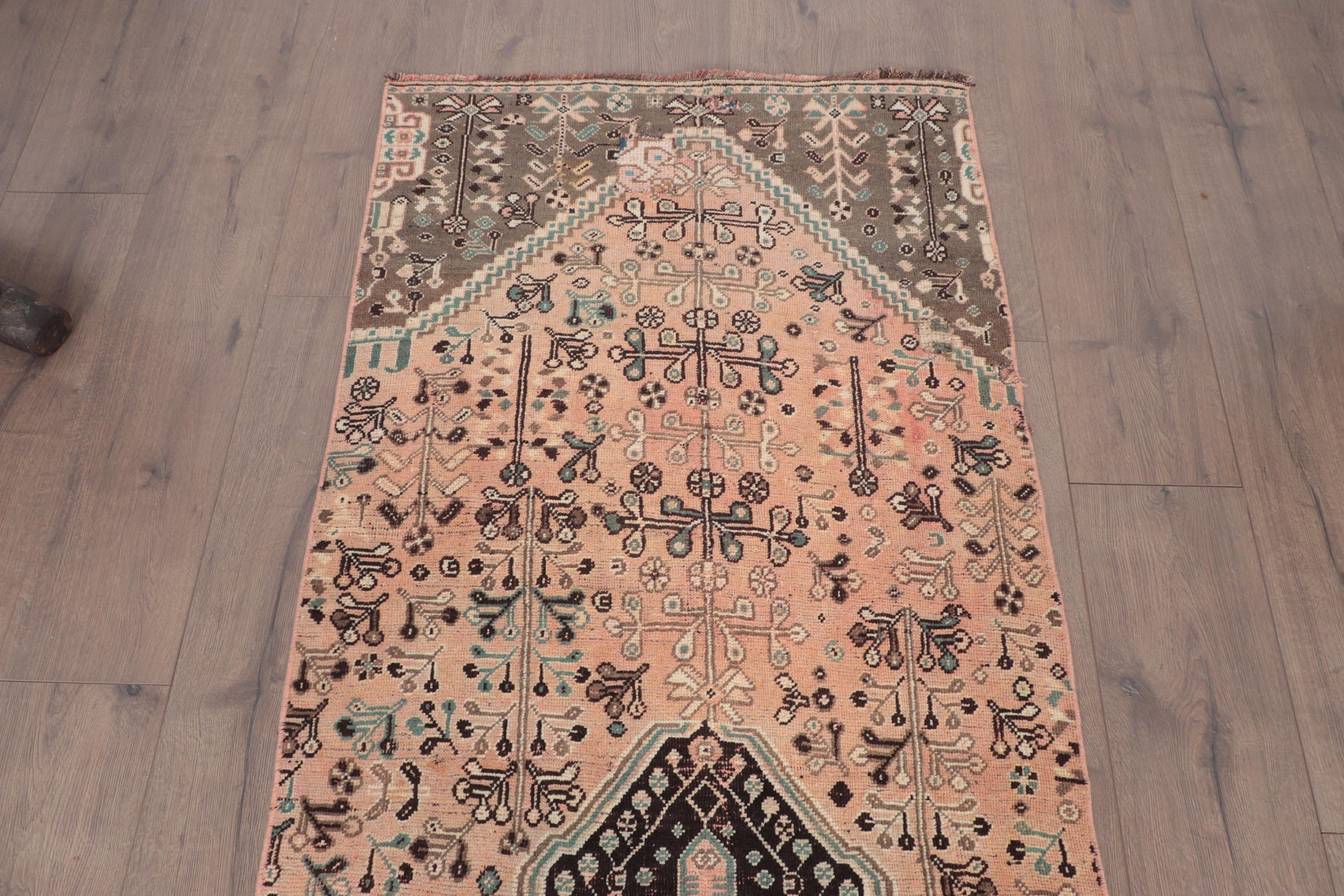 Hallway Rug, 2.6x8.2 ft Runner Rug, Turkish Rug, Luxury Rugs, Long Runner Rug, Pink Antique Rugs, Neutral Rugs, Anatolian Rugs, Vintage Rug