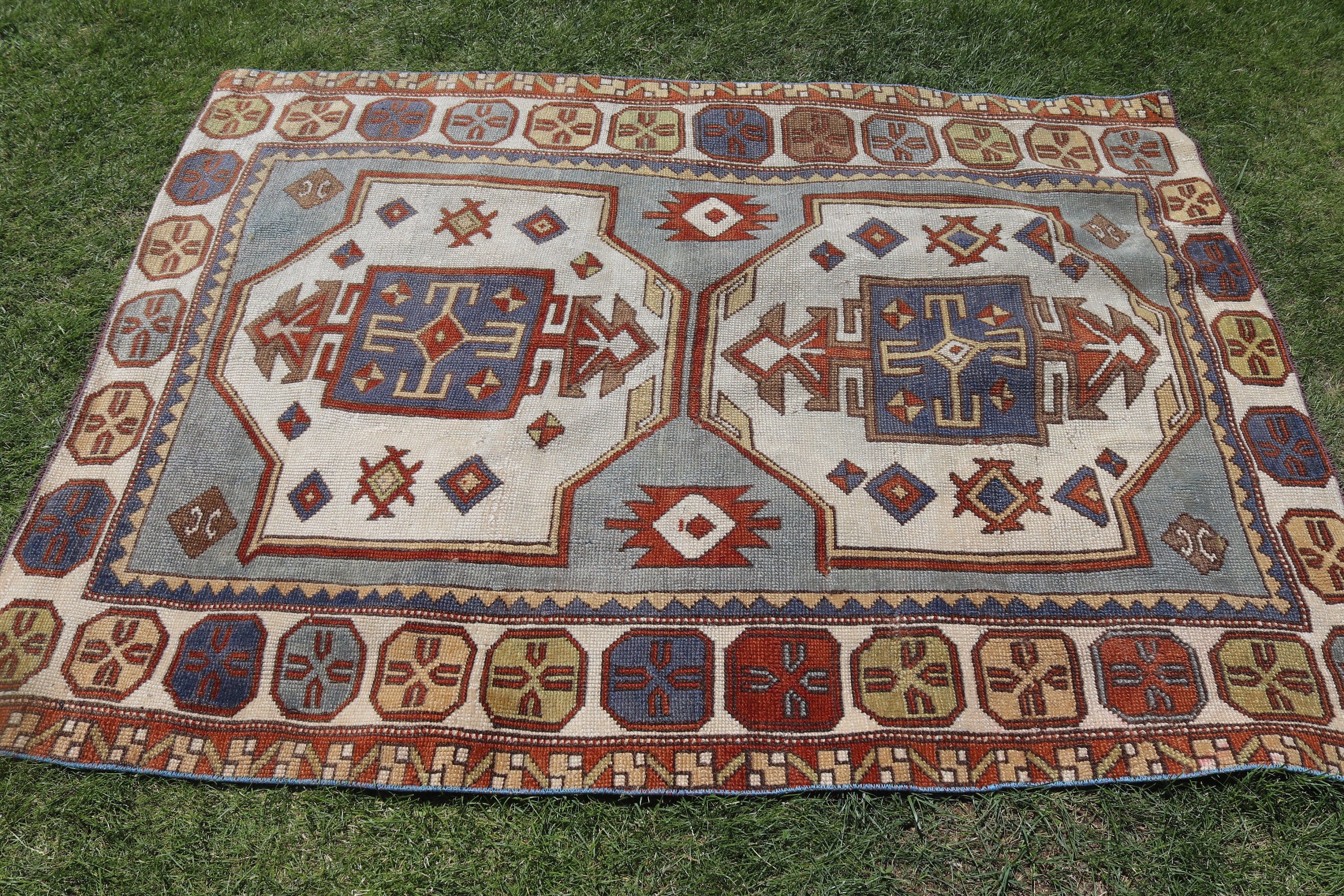 Yemek Odası Halıları, Boho Halıları, El Dokuma Halısı, Çocuk Halıları, Vintage Halılar, Kahverengi Modern Halılar, Yatak Odası Halıları, Türk Halısı, 4,3x5,7 ft Alan Halısı