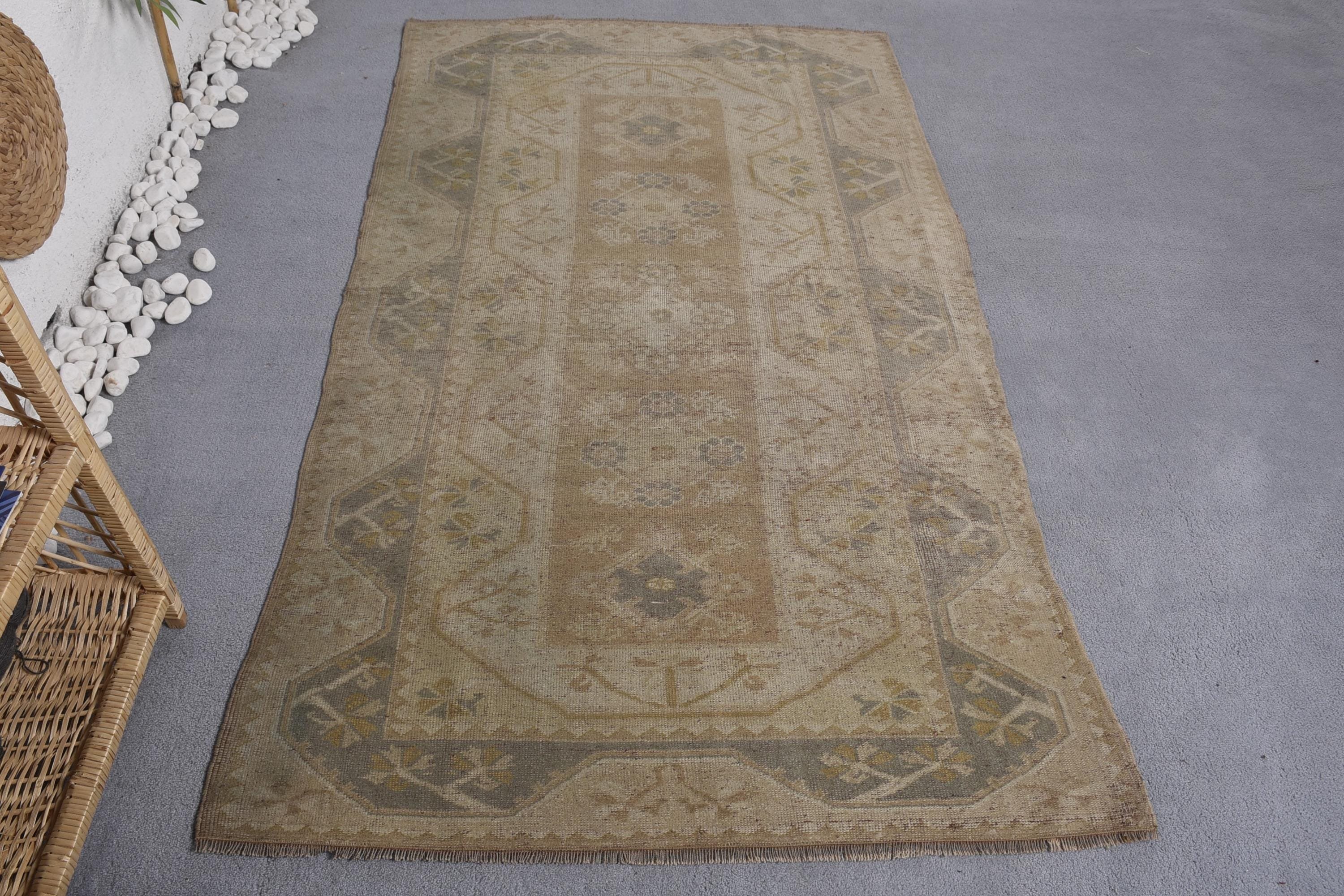 Oturma Odası Halıları, Mutfak Halıları, 3,9x6,5 ft Alan Halısı, Vintage Halılar, Mutfak Halıları, Bej Açıklama Halısı, Modern Halı, Türk Halıları