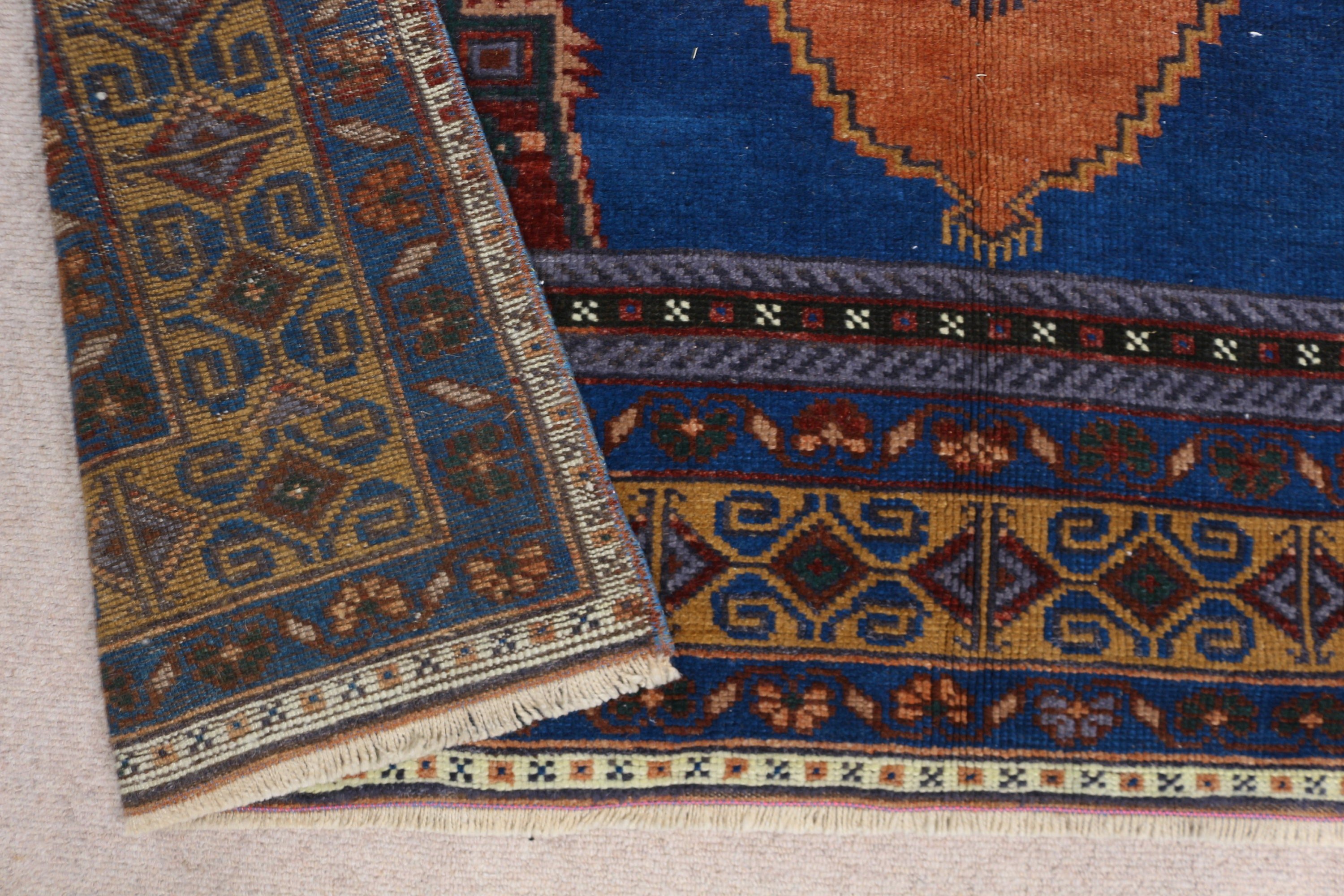 Turkish Rug, Oushak Rug, Floor Rug, Blue Oriental Rugs, Large Oushak Rug, Large Boho Rugs, Bedroom Rugs, Vintage Rugs, 5.3x9.6 ft Large Rug