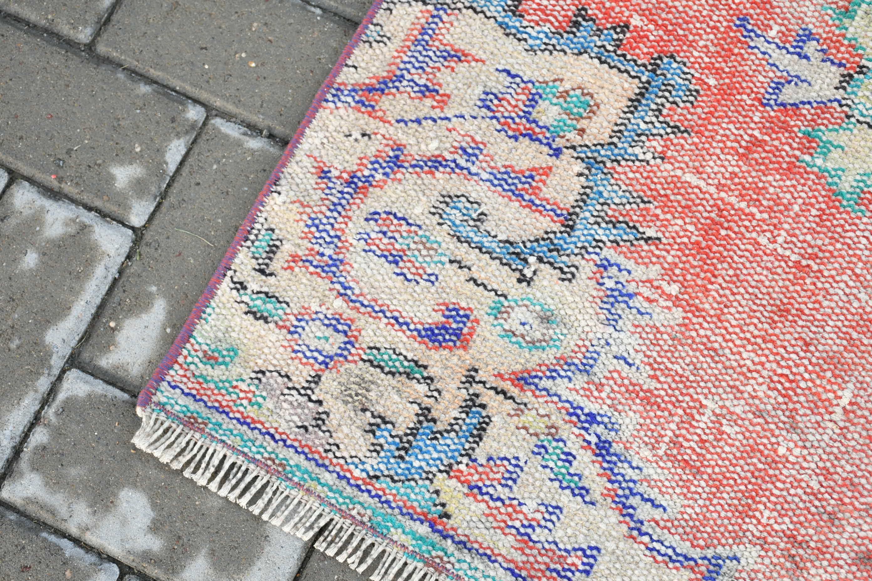 Koridor Halıları, Koşucu Halıları, Türk Halıları, Yer Halısı, Yatak Odası Halıları, Koridor Halısı, Kırmızı 2.8x9.7 ft Runner Halıları, Vintage Halı