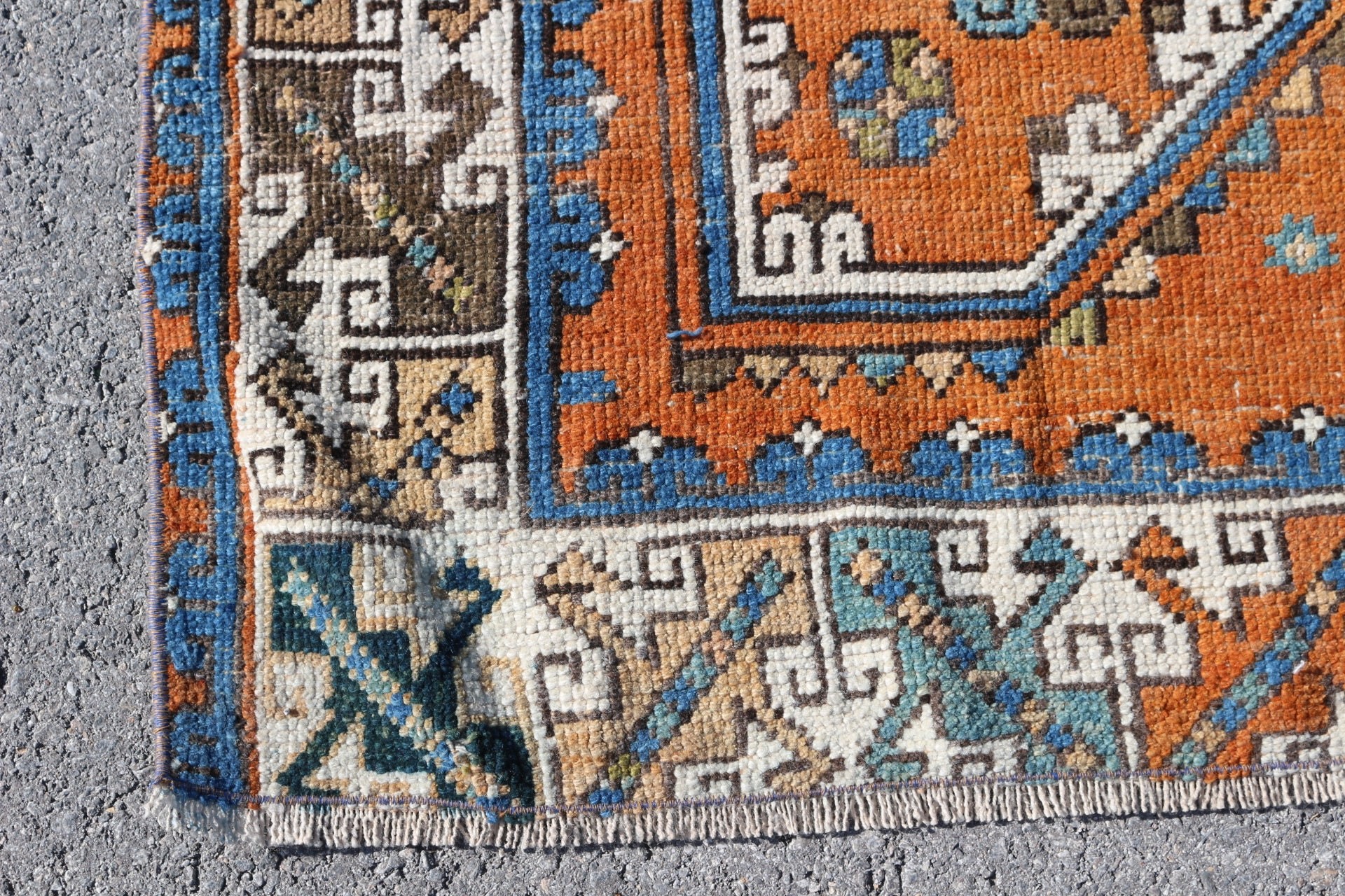Anatolian Rugs, Orange Oushak Rug, Vintage Rug, Cool Rug, 6.2x6.6 ft Large Rugs, Dining Room Rug, Living Room Rug, Turkish Rug, Bright Rugs