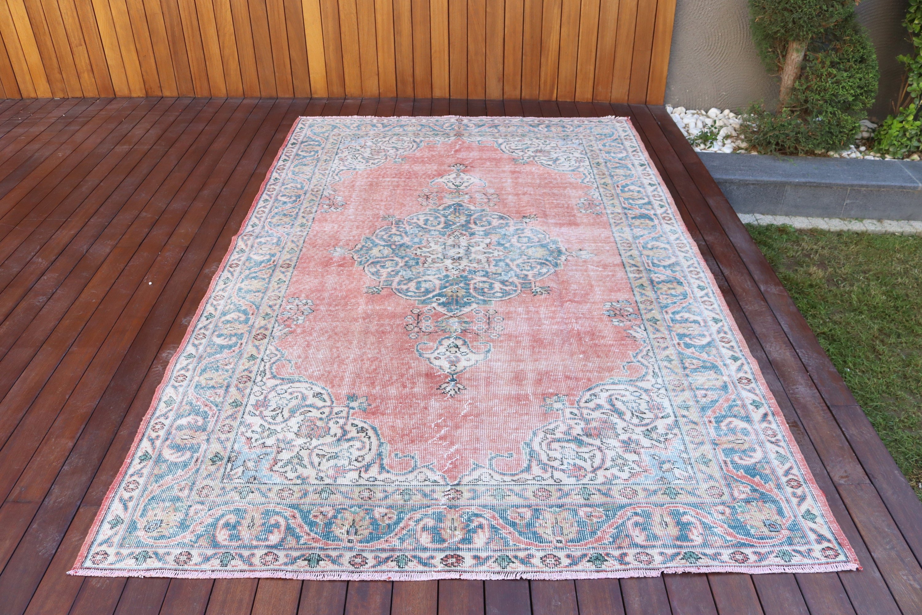 Büyük Vintage Halılar, 5.5x8.7 ft Büyük Halılar, Yatak Odası Halıları, Kırmızı Soğuk Halılar, Türk Halısı, Yer Halısı, Yemek Odası Halısı, Vintage Halı